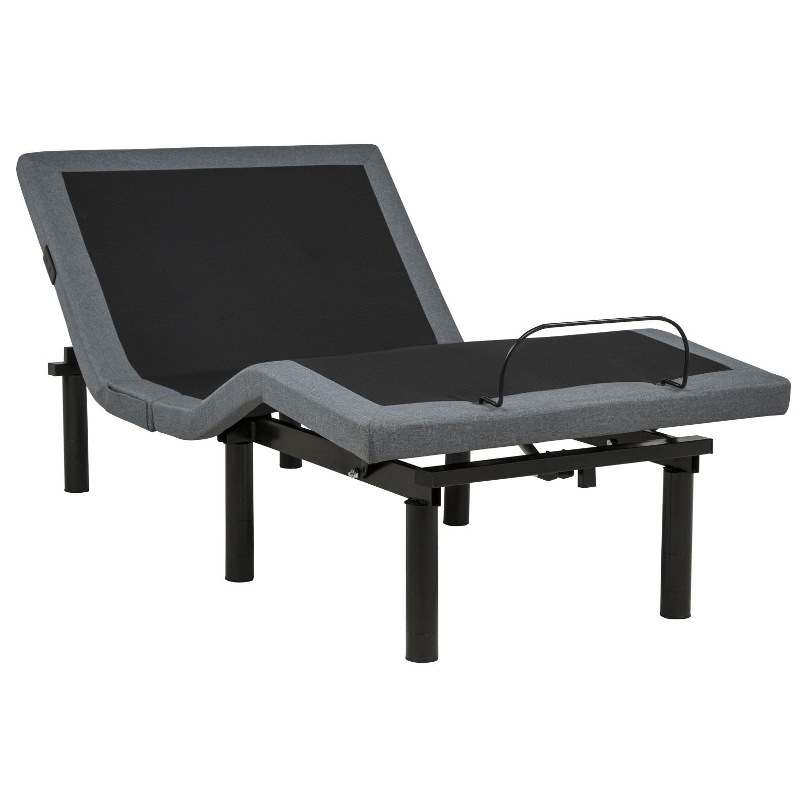 Weston Twin Dual-Motor Massage Adjustable Bed Base in Black and Grey