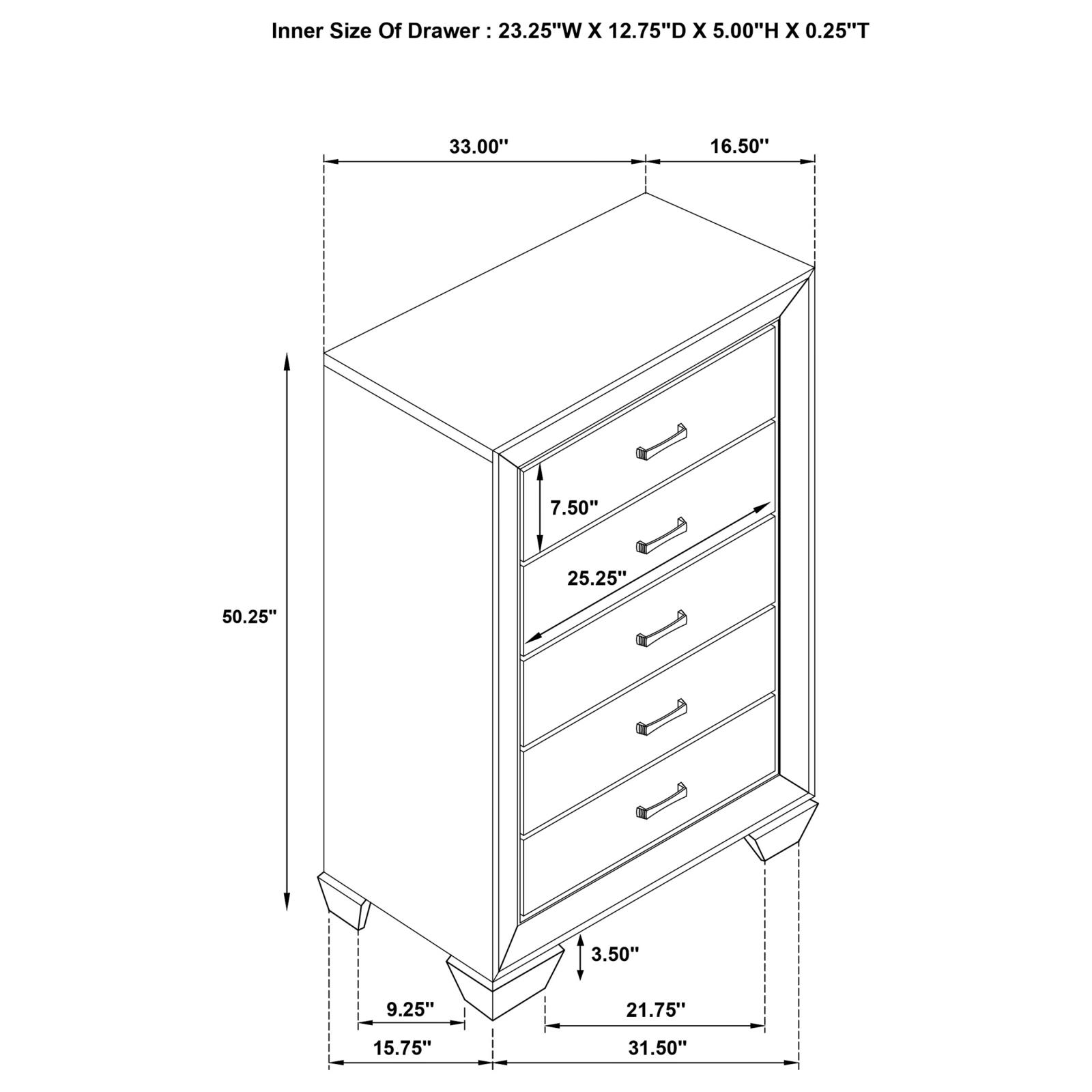 Kauffman 5-drawer Bedroom Chest Washed Taupe - Image 10