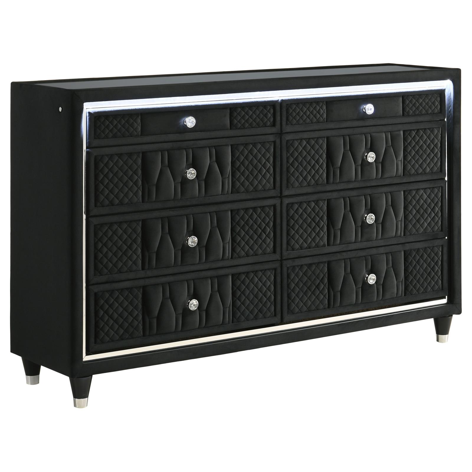 Lorient 8-drawer LED Bedroom Dresser Cabinet - Image 17