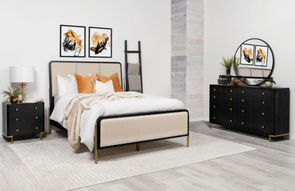 Arini Bedroom Set Cream and Black