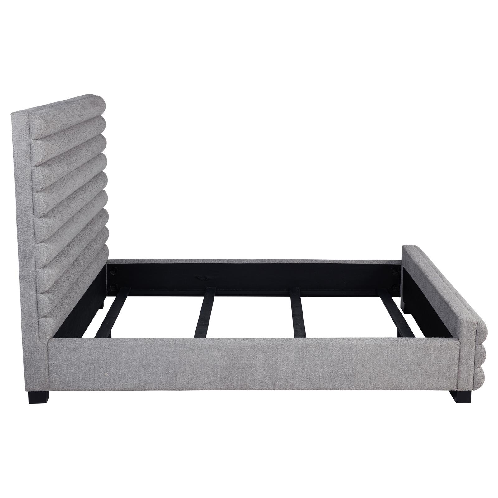 Patricia 58-inch Boucle Upholstered Queen Bed Grey - Image 6