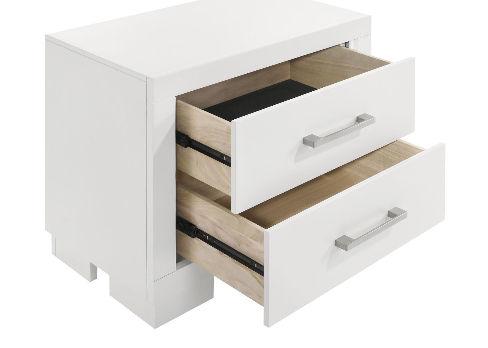 Jessica 2-drawer Nightstand Snow White - Image 10