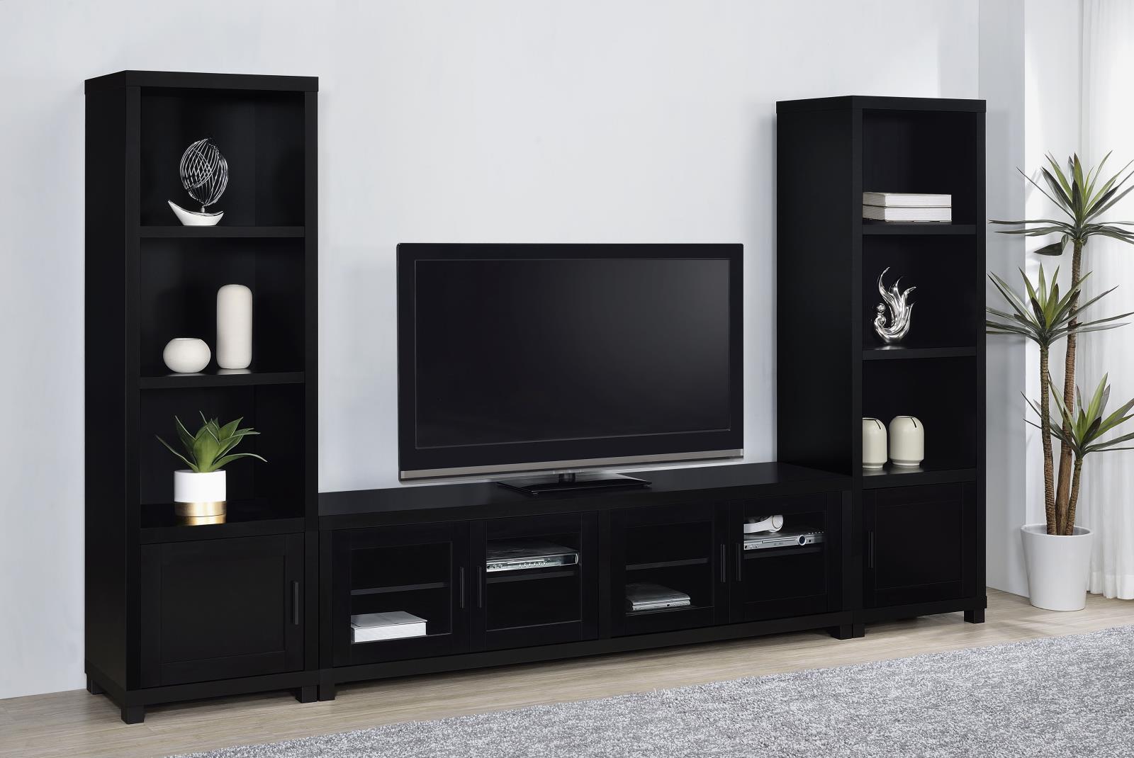 Sachin 4-door Engineered Wood 79-inch TV Stand Black - Image 11