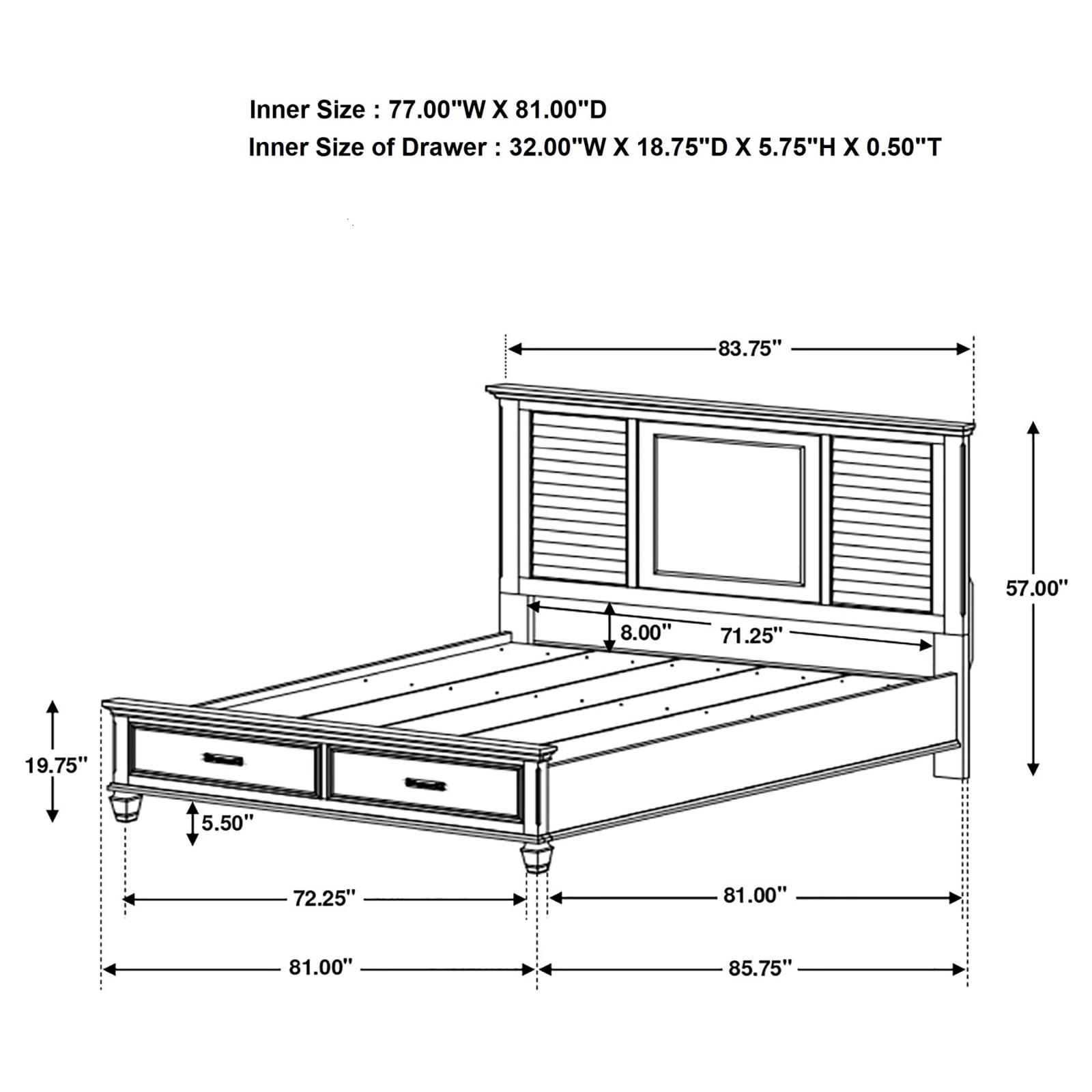 Franco Bedroom Set Distressed White - Image 9