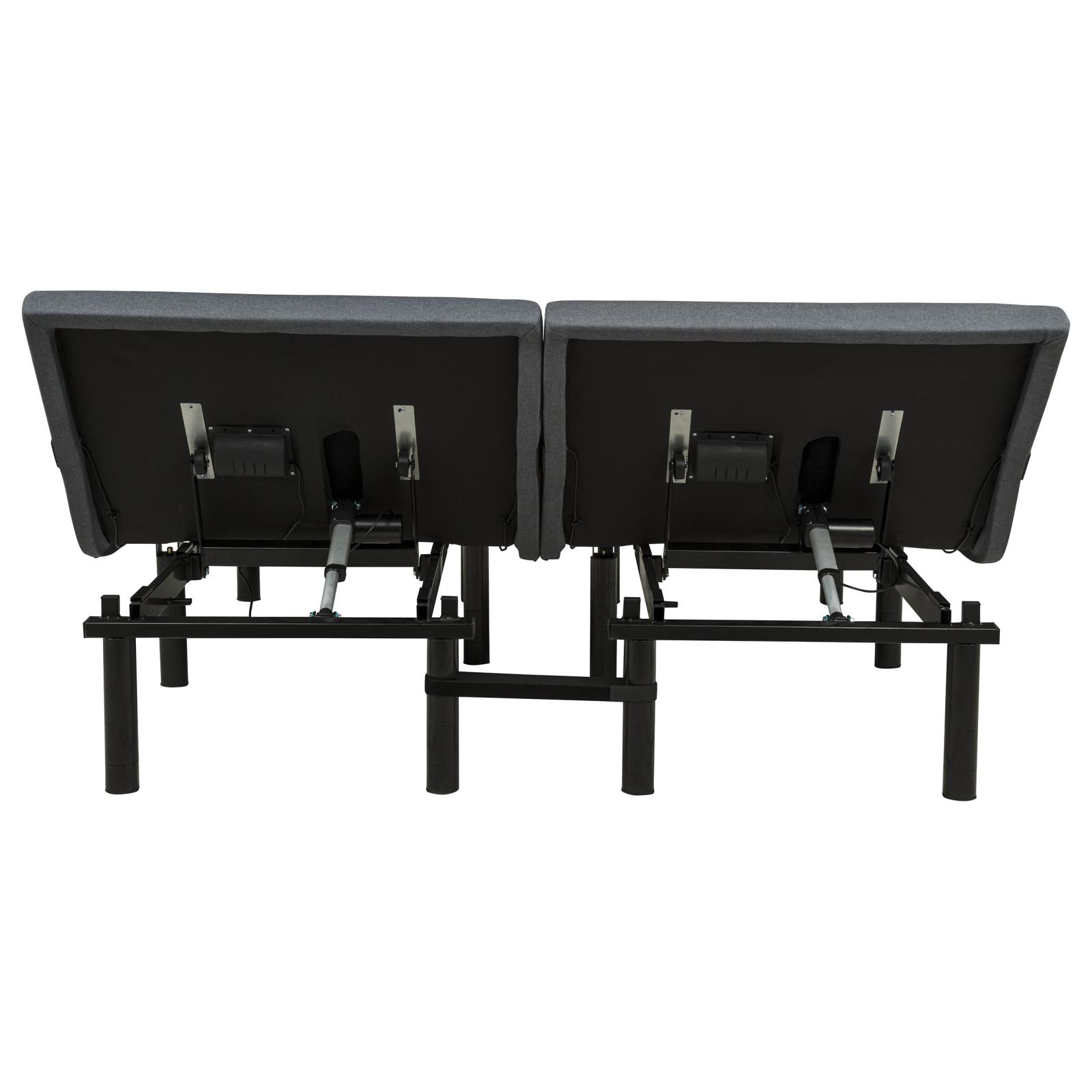 Weston Split Eastern King Massage Adjustable Bed Base in Black and Grey - Image 9