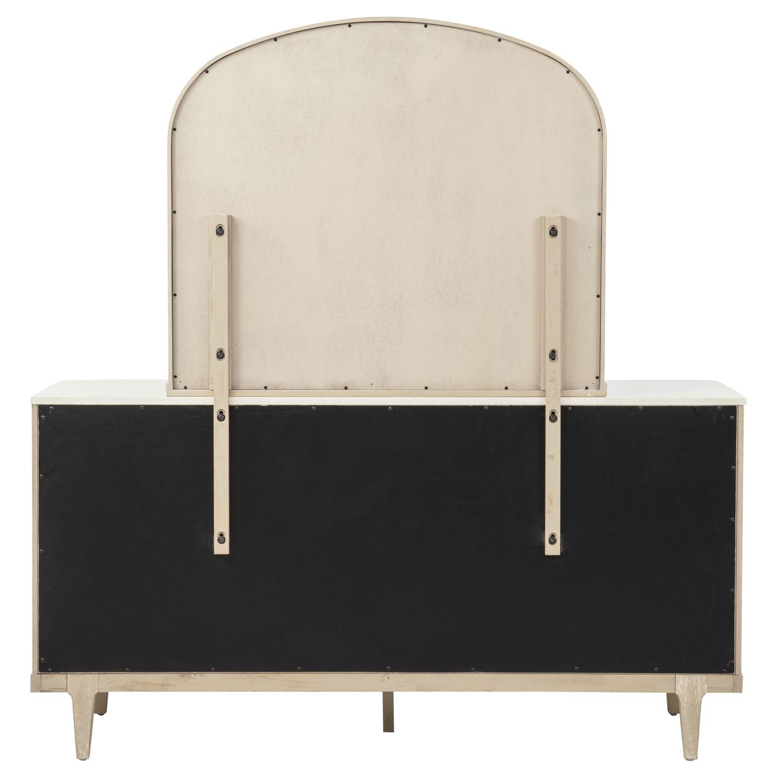 Lucaire 6-drawer Dresser Cabinet with Mirror Sandstone - Image 7