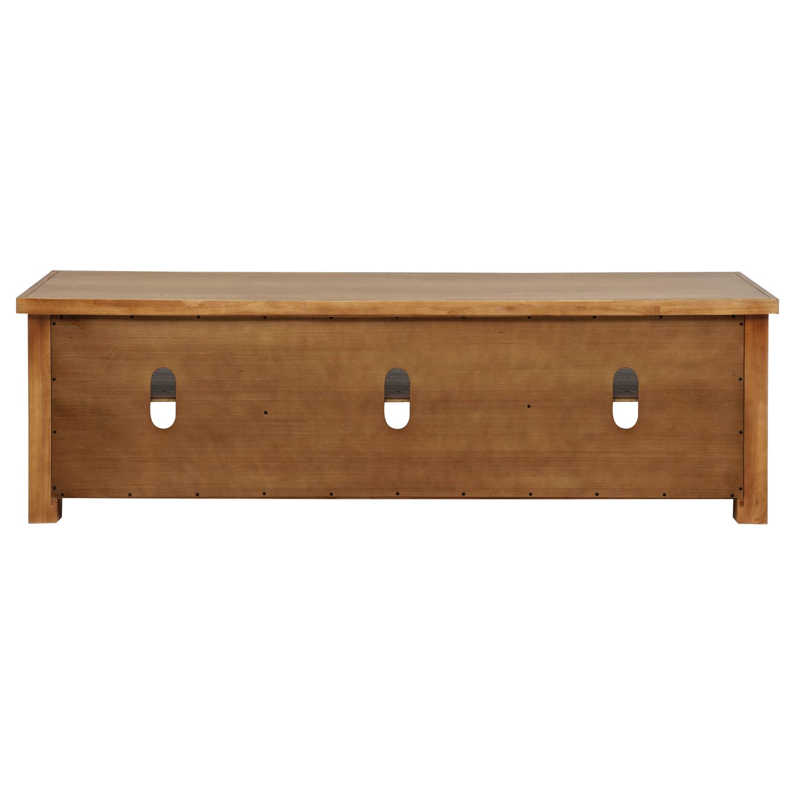 Beasley 2-Door 71-Inch Wood TV Stand Media Console Golden Oak - Image 9