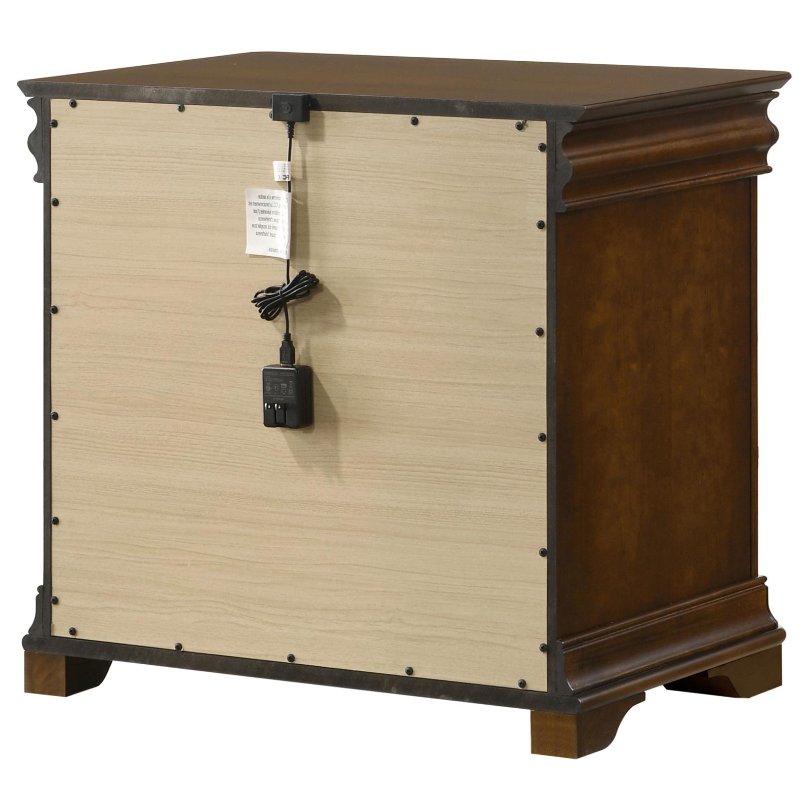 Garland 2-drawer Nightstand Bedside Table Brown Cherry - Image 8
