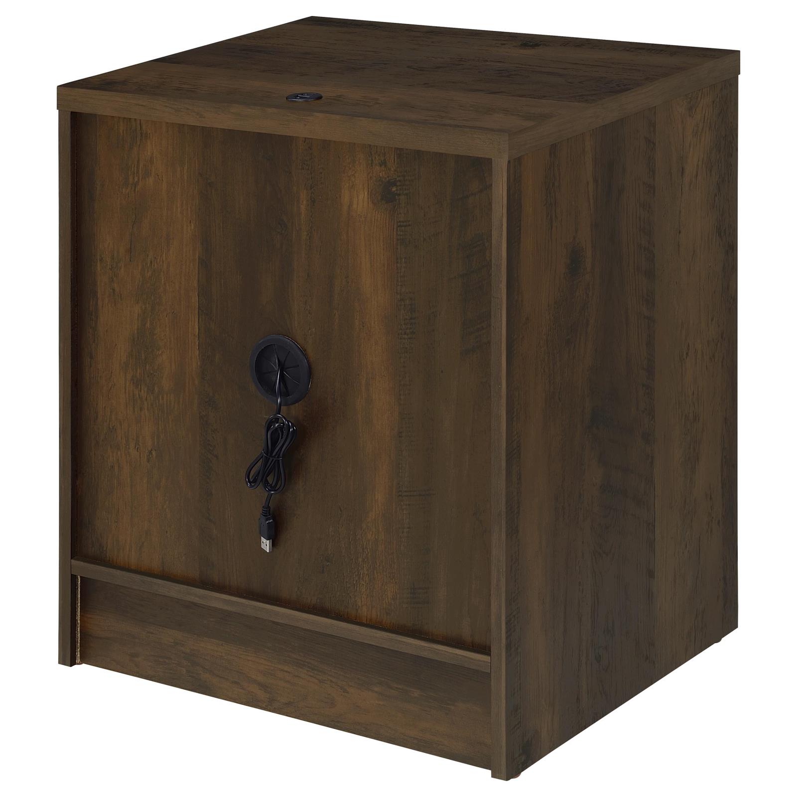 Westpark 2-drawer Nightstand LED Lights and USB Dark Pine - Image 9
