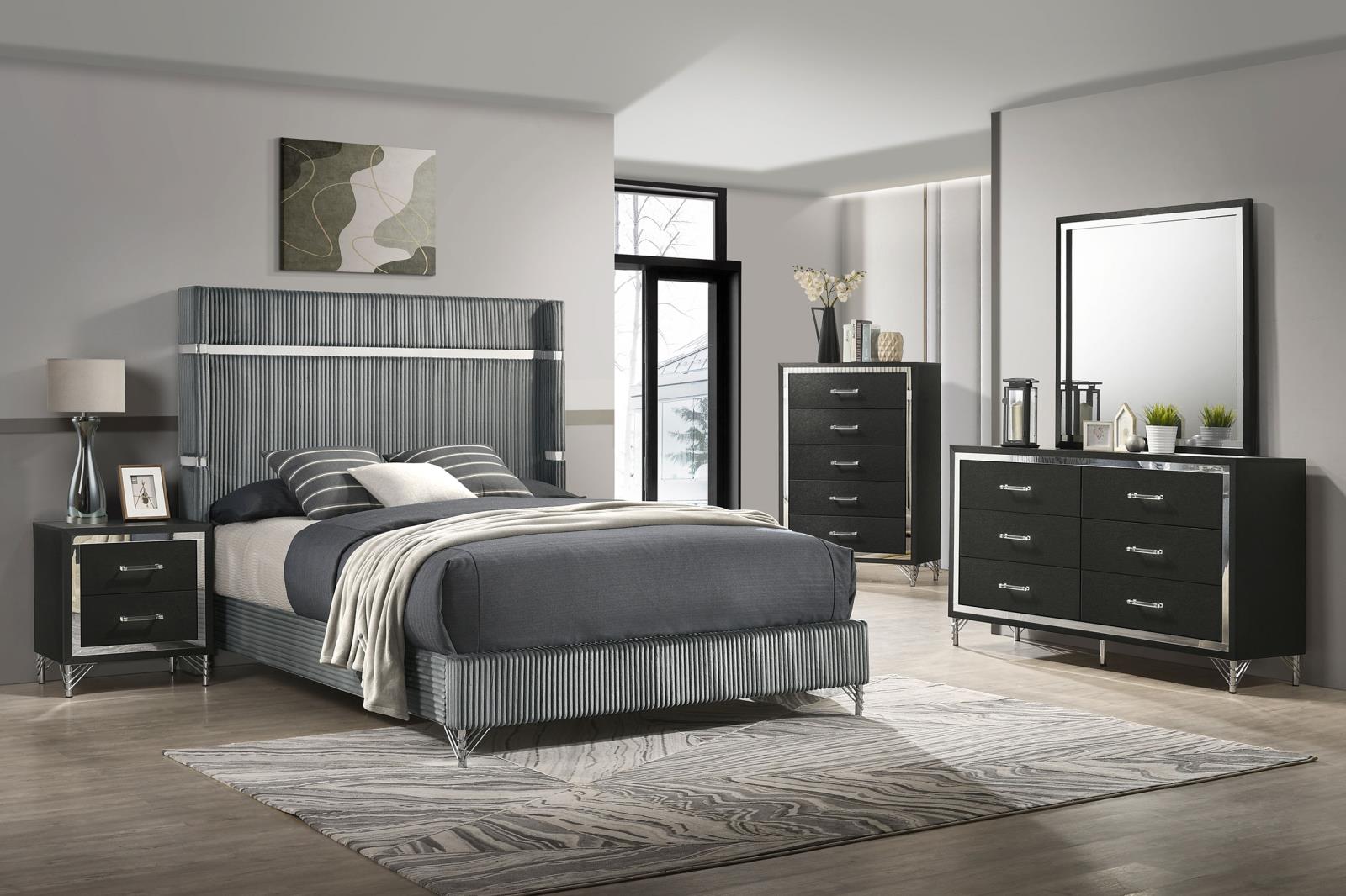 Lucia 61-inch Upholstered Eastern King Wingback Bed - Image 14