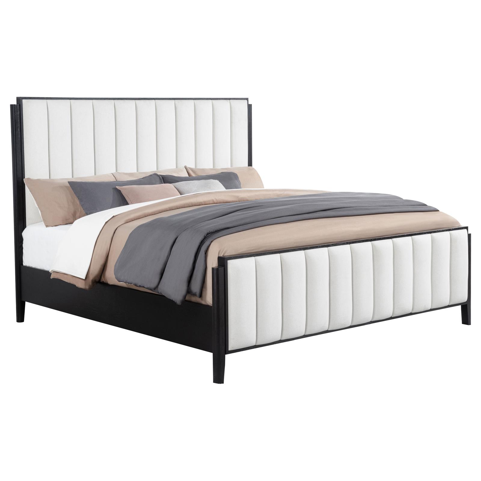 Brookmead 60-inch Upholstered Eastern King Bed Black - Image 3