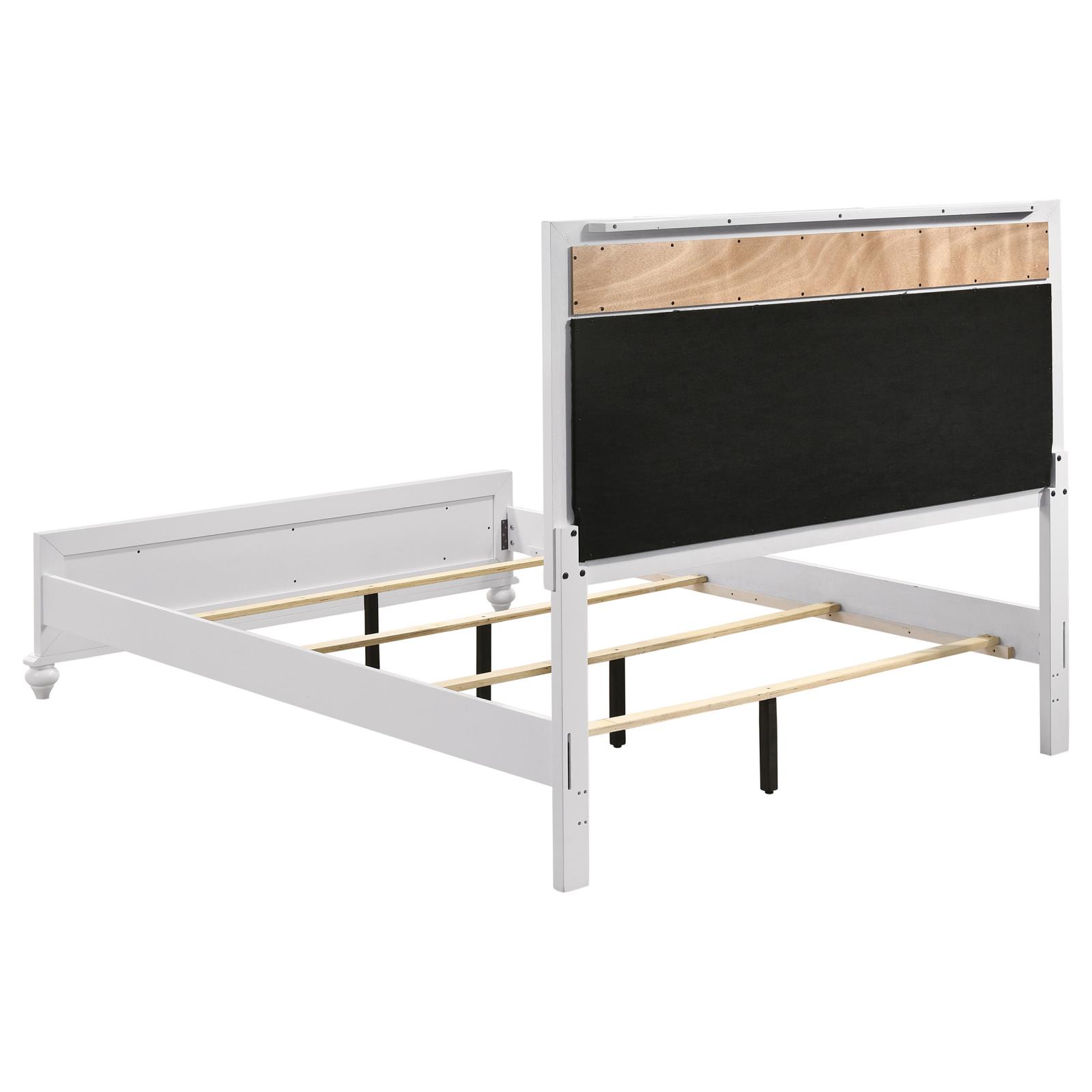 Barzini Wood Queen Panel Bed White - Image 5