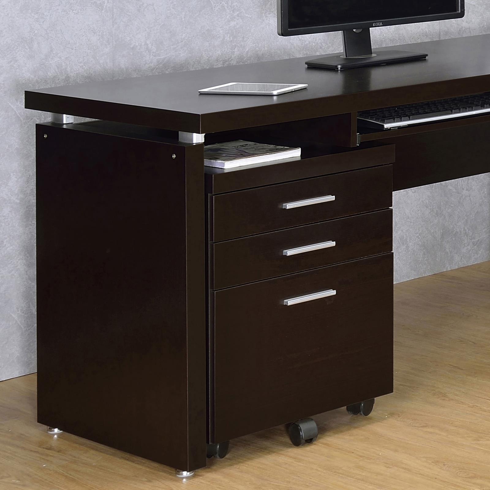 Skylar 3-drawer Home Office Mobile File Cabinet Cappuccino - Image 2