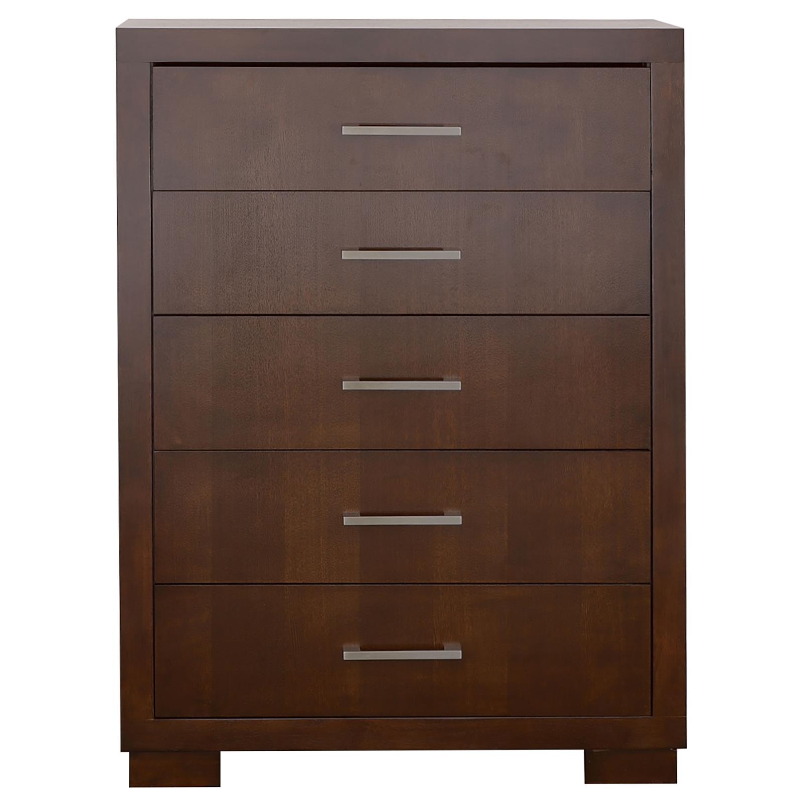 Jessica 5-drawer Bedroom Chest Cappuccino - Image 3