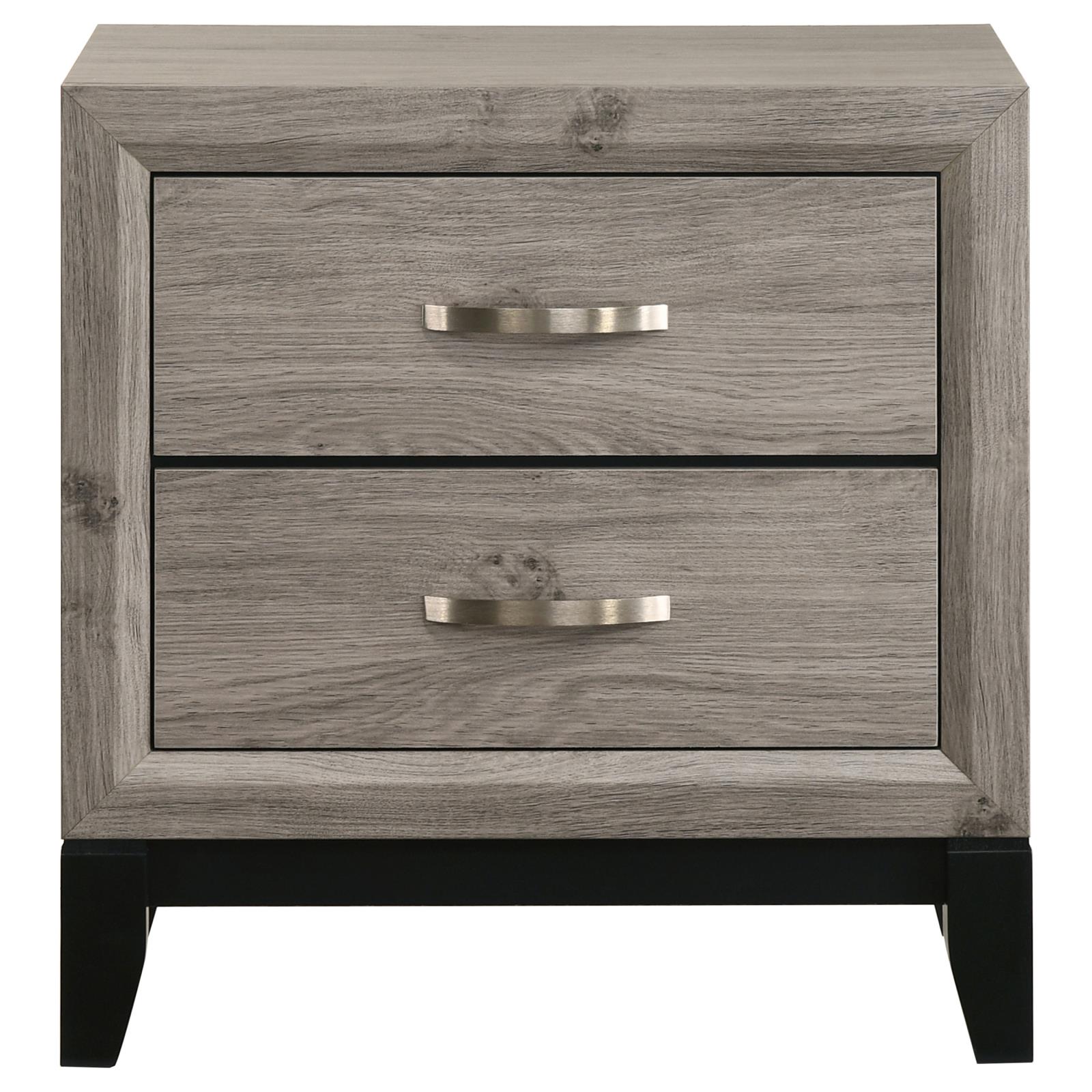 Valen 2-drawer Nightstand Bedside Table Light Taupe - Image 3