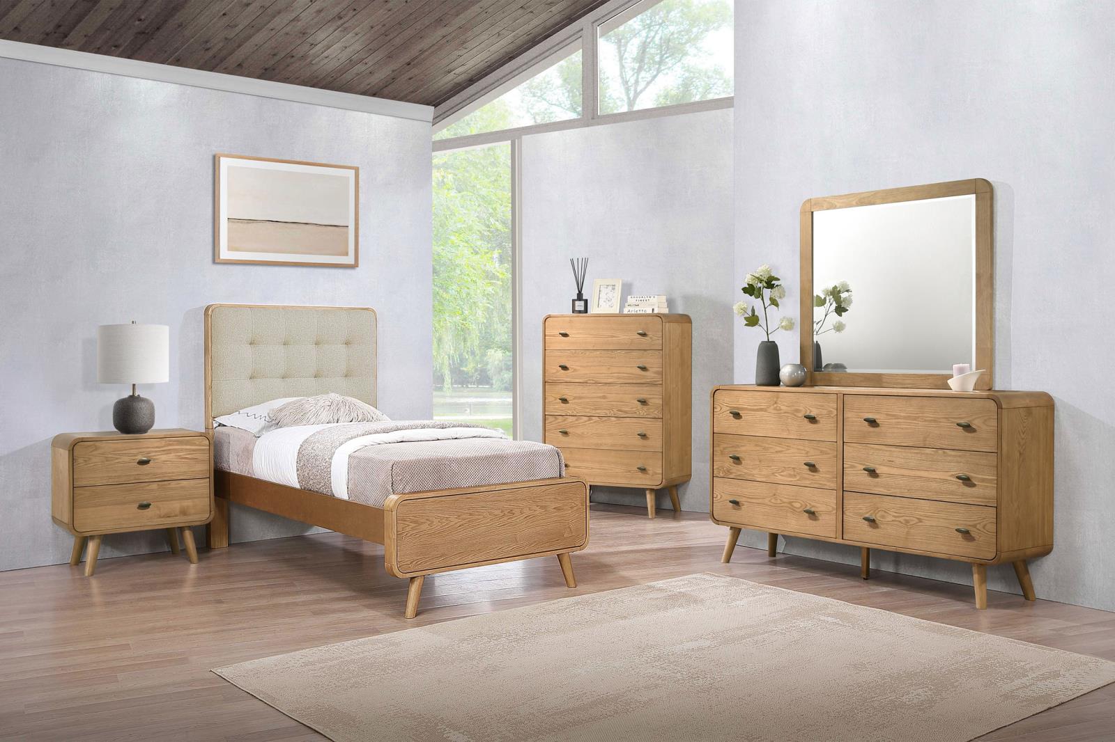 Robyn Wood Twin Platform Bed Light Ash - Image 12