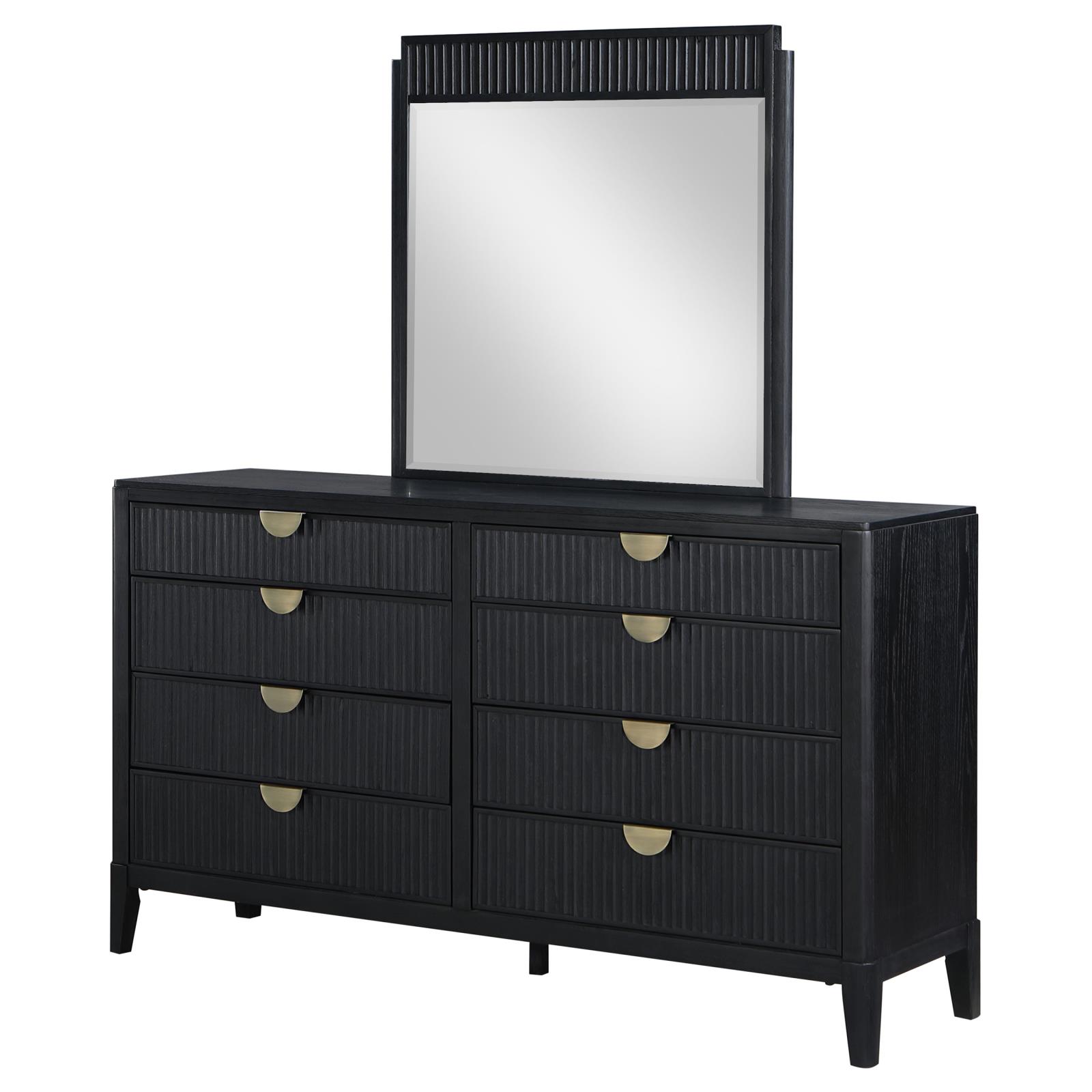 Brookmead 8-drawer Dresser with Mirror Black - Image 4