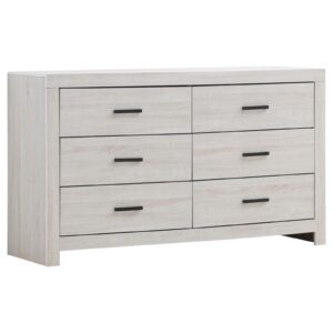 Brantford 6-drawer Dresser Coastal White
