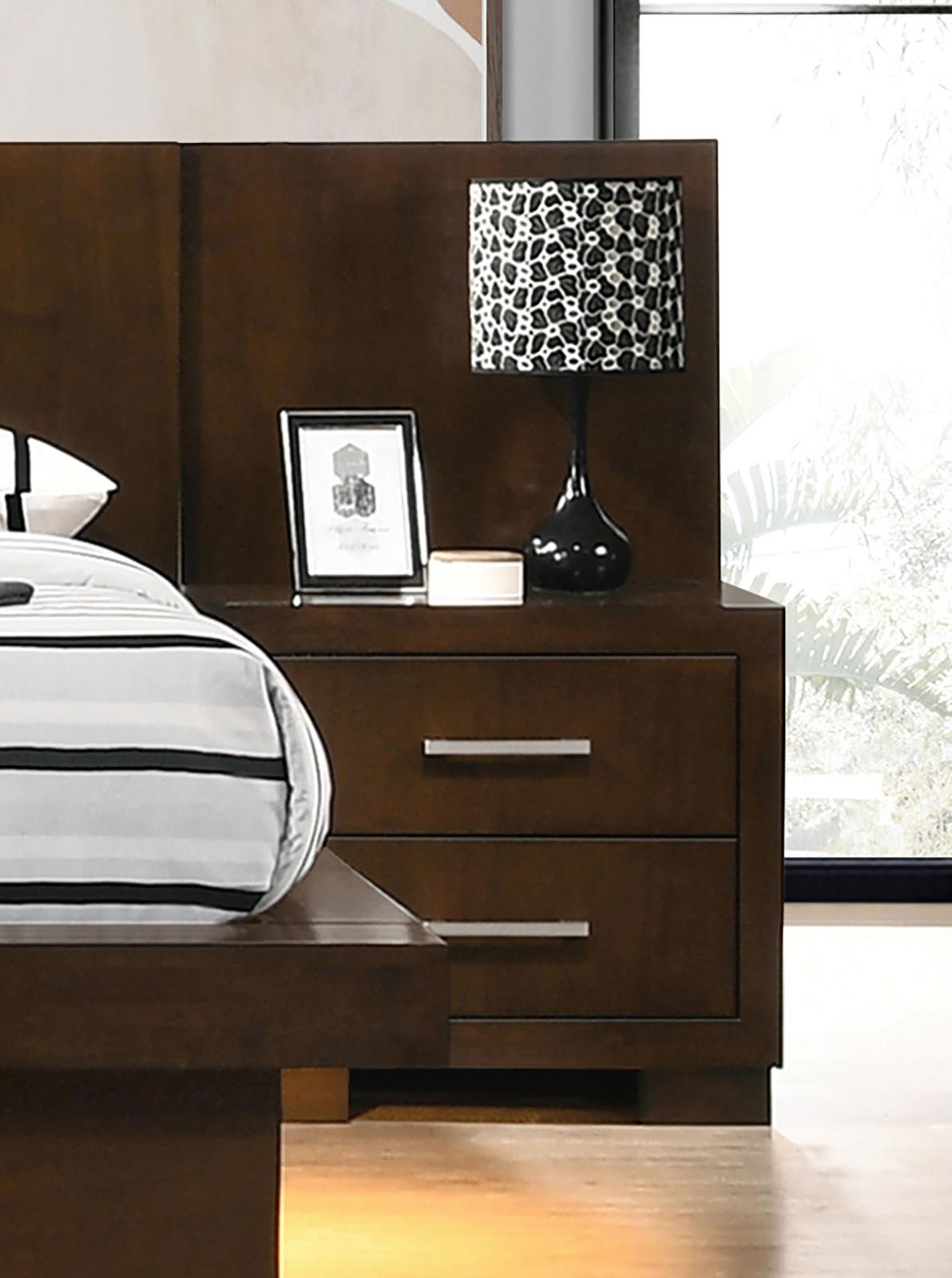 Jessica 6-piece Queen LED Bedroom Set Cappuccino - Image 4