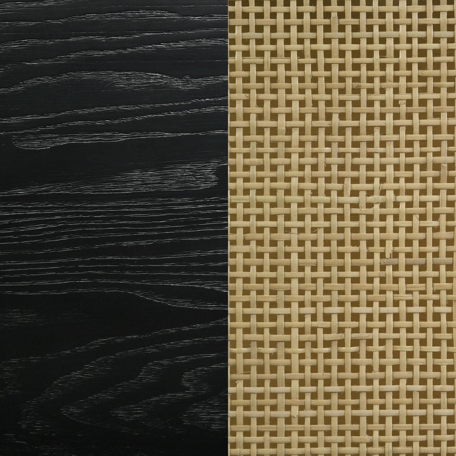 Arini Rattan Eastern King Panel Bed Black and Natural - Image 9