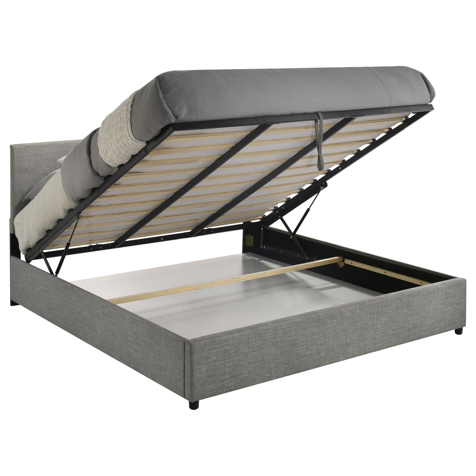 Reeves Upholstered Eastern King Lift-Top Storage Platform Bed - Image 7