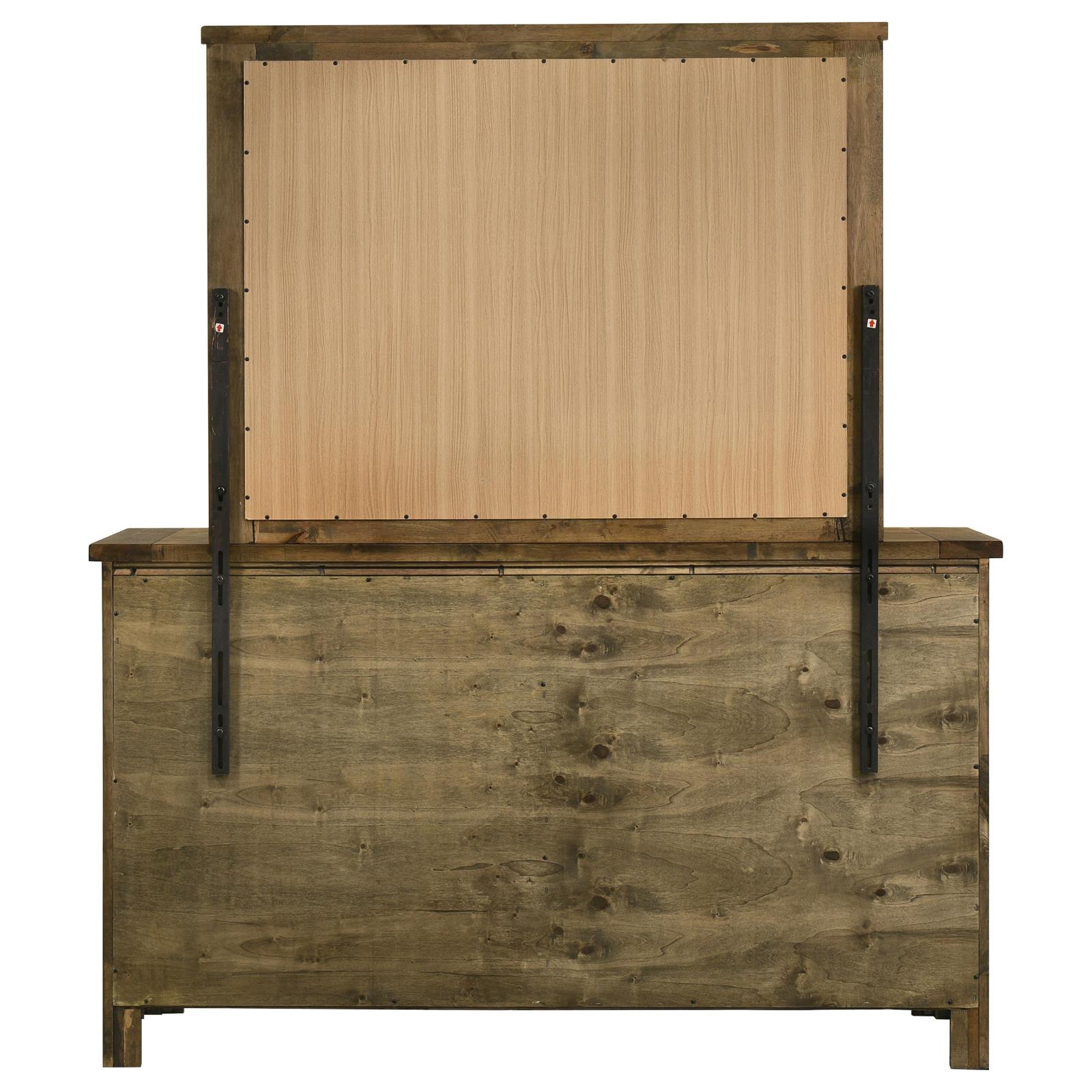 Doherty 6-drawer Dresser with Mirror Rustic Brown - Image 7