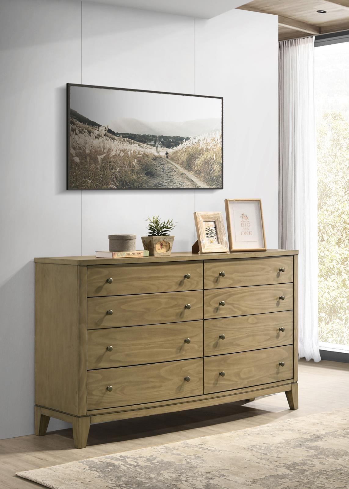Granada 8-drawer Dresser Cabinet Natural Pine - Image 2