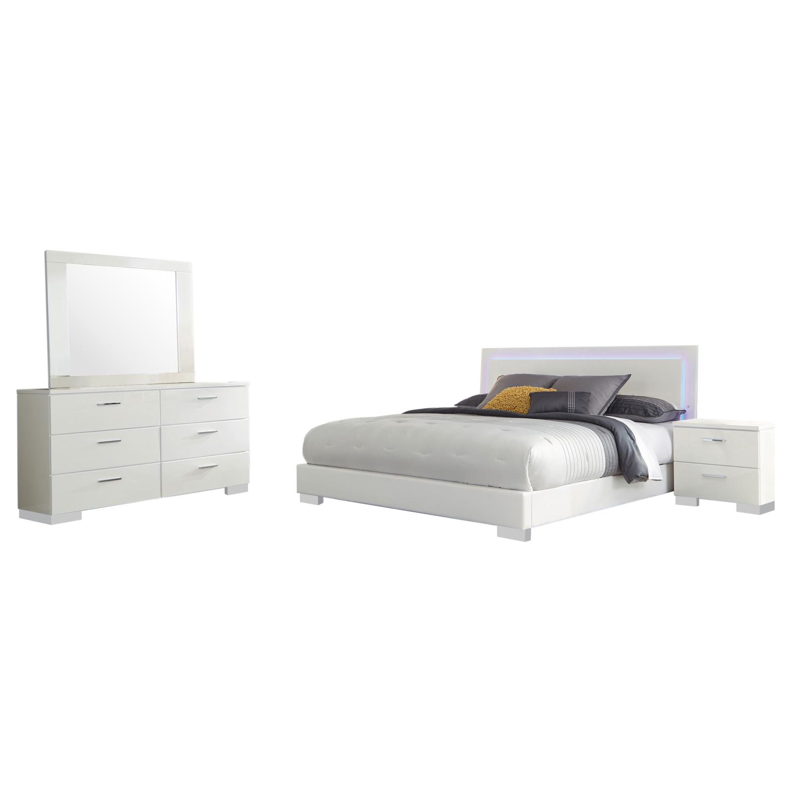 Felicity Bedroom Set White Gloss - Image 2