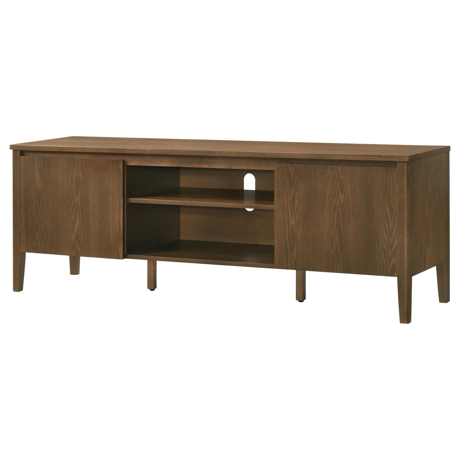 Thori 63-inch 2-door TV Stand Media Console Dark Brown - Image 5