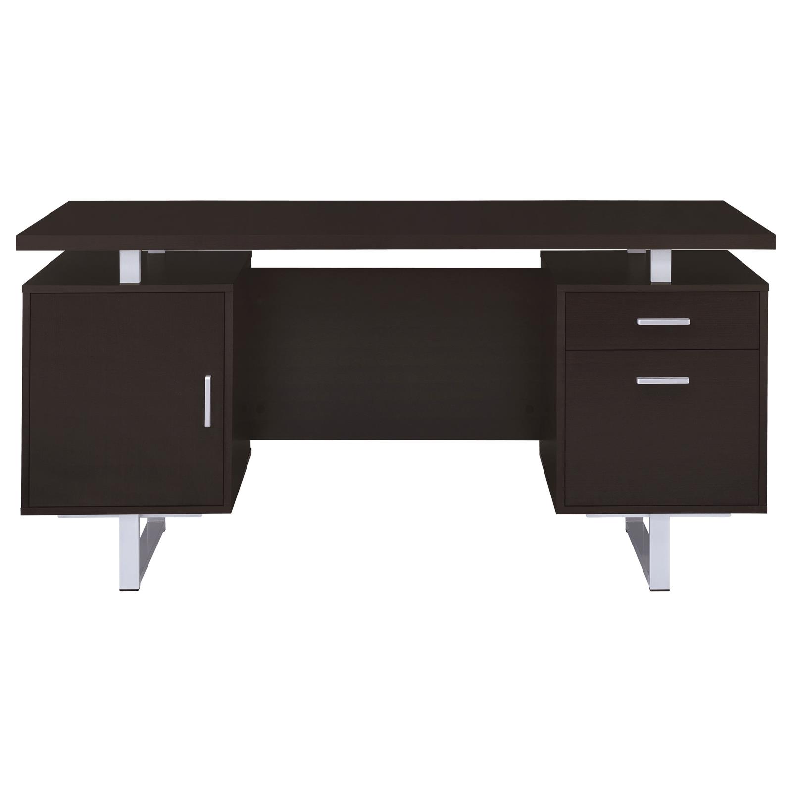 Lawtey 60-inch 2-drawer Office Computer Desk Cappuccino - Image 4