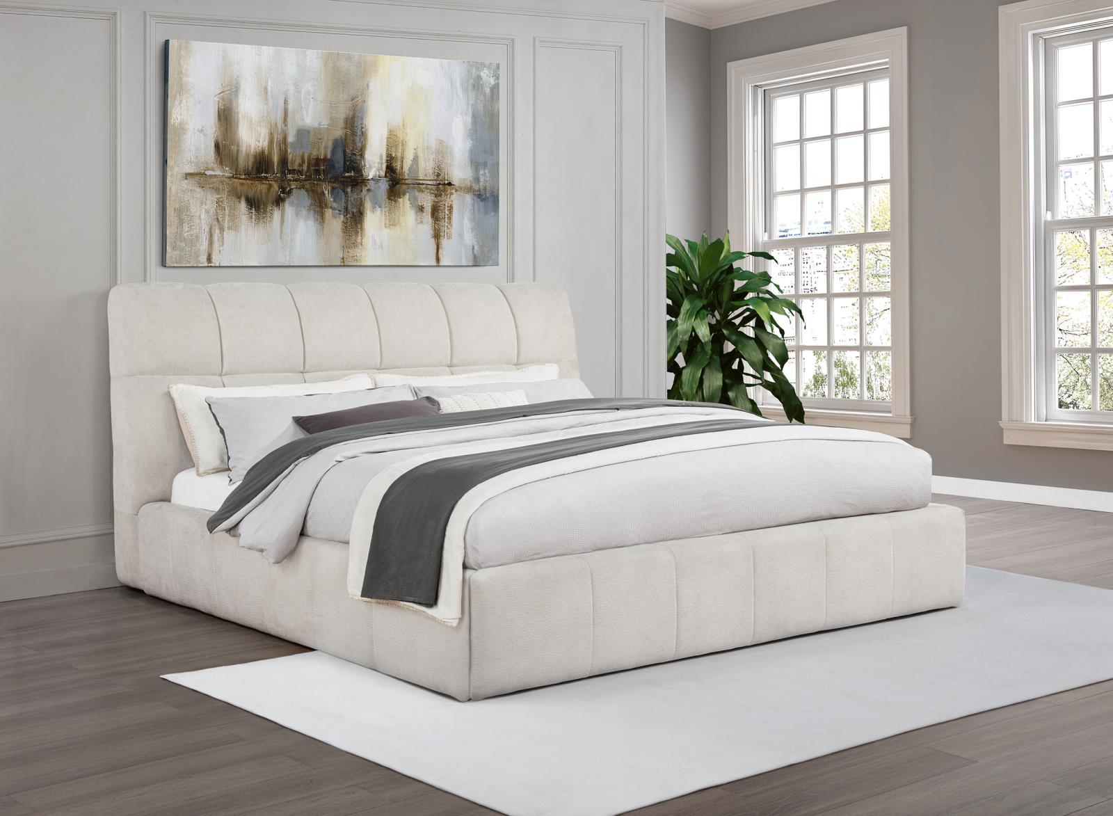 Nollet 48-inch Upholstered California King Platform Bed - Image 2