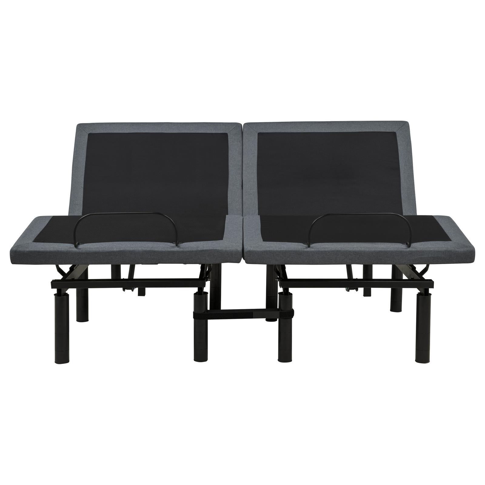 Weston Split Eastern King Massage Adjustable Bed Base in Black and Grey - Image 7