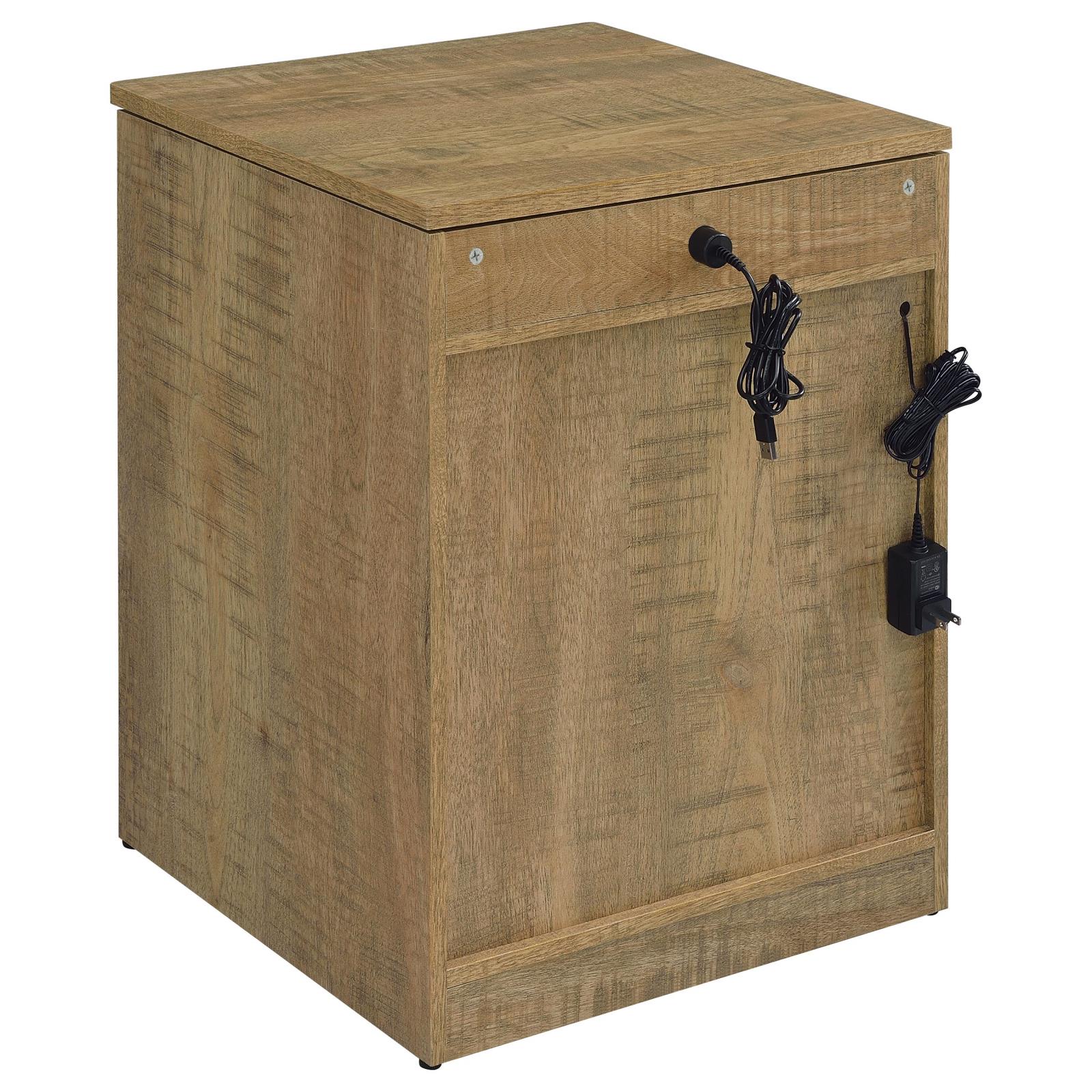 Fabre 1-drawer Extendable Top Nightstand Bedside Table Mango - Image 6