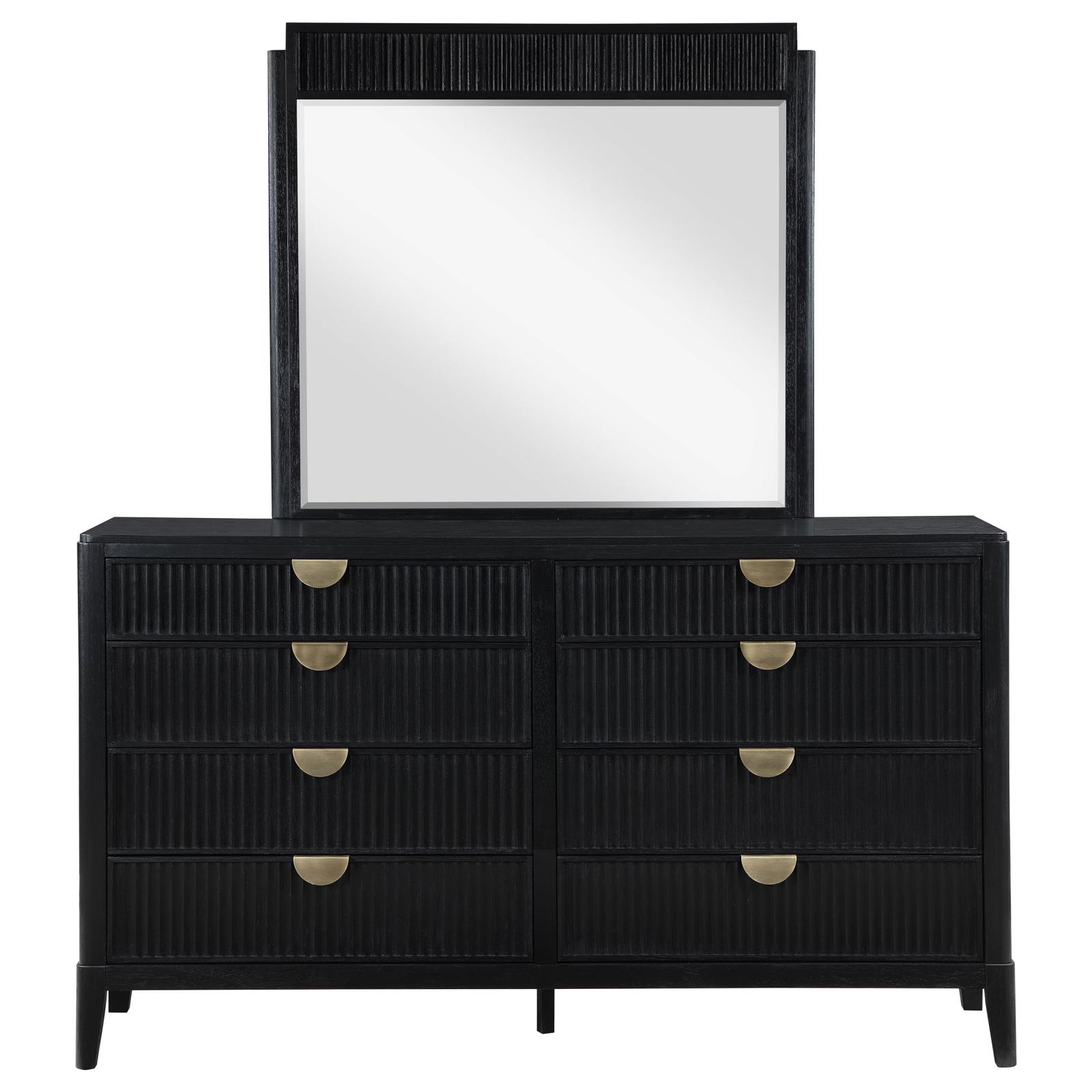 Brookmead 8-drawer Dresser with Mirror Black - Image 3