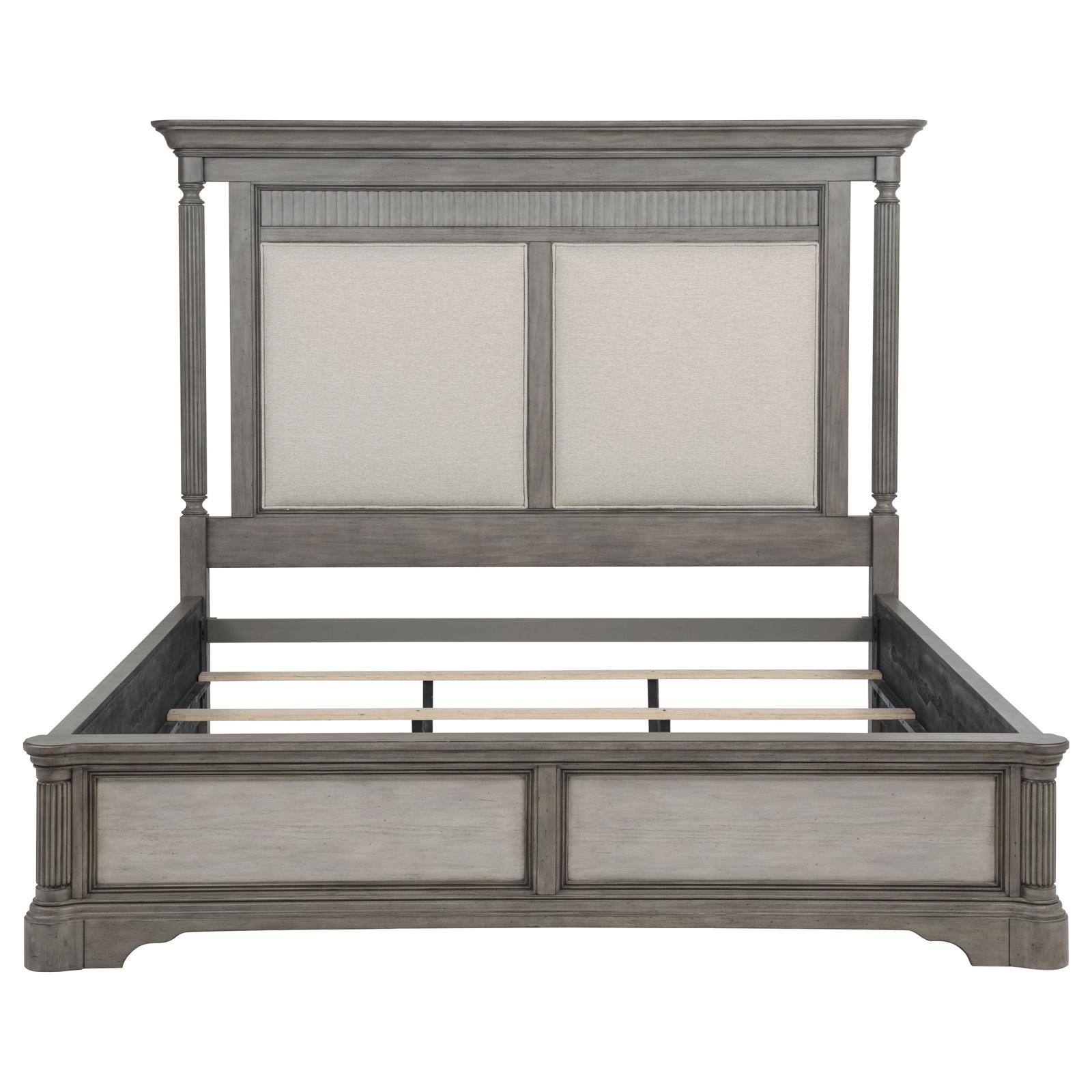 Cresswell Eastern King Upholstered Panel Bed Weathered Taupe - Image 4