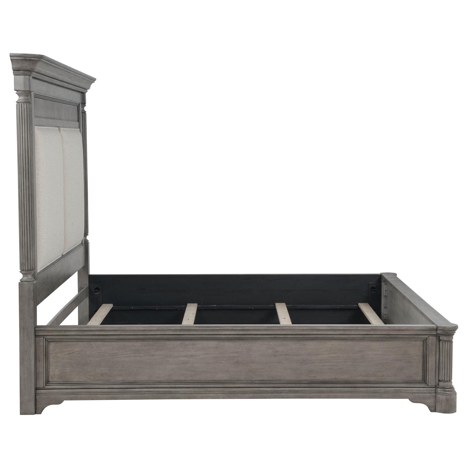 Cresswell Eastern King Upholstered Panel Bed Weathered Taupe - Image 6