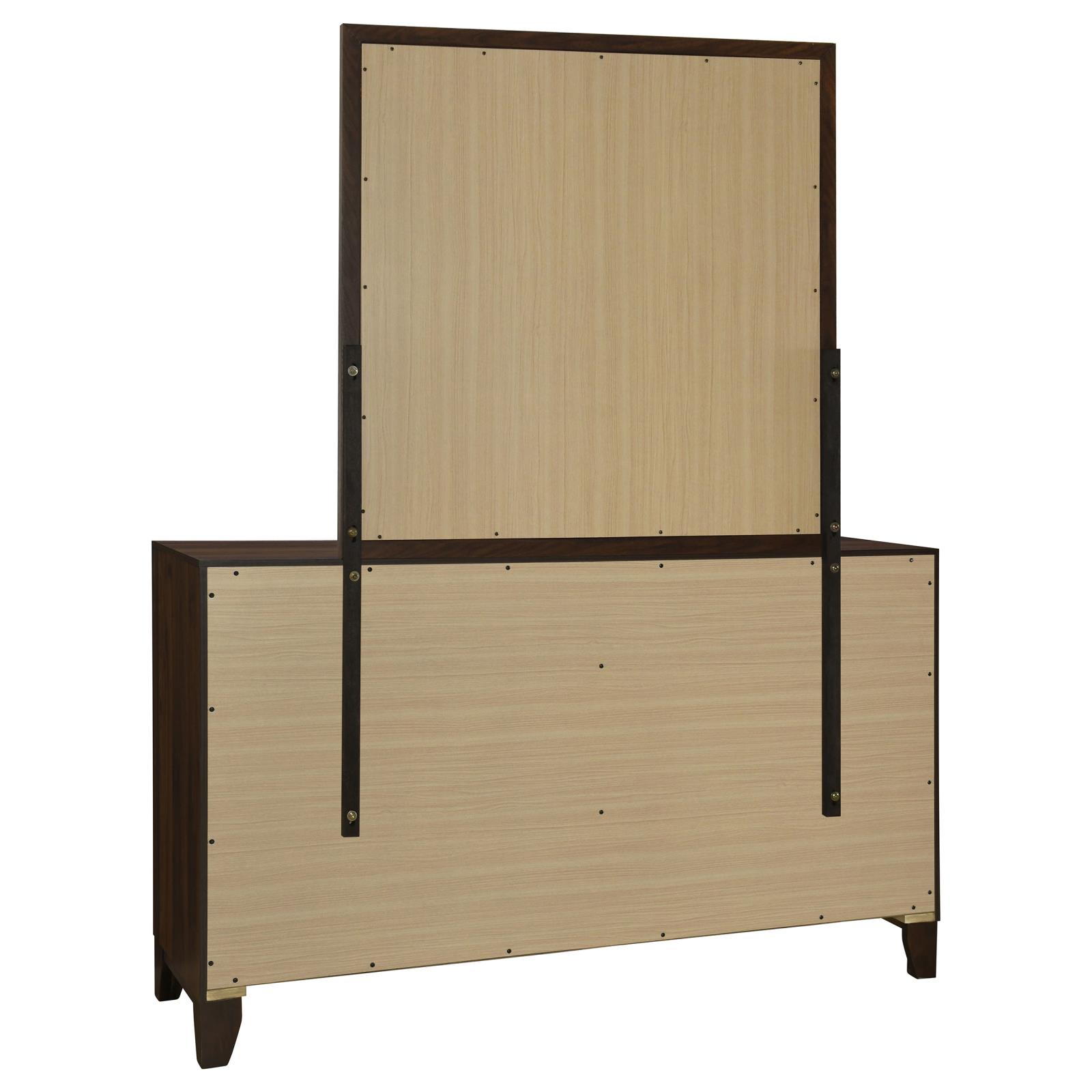 Welsley 6-drawer Dresser and Mirror Walnut - Image 6