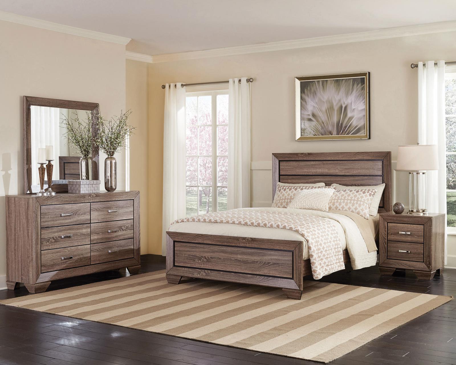 Kauffman Bedroom Set Washed Taupe - Image 2