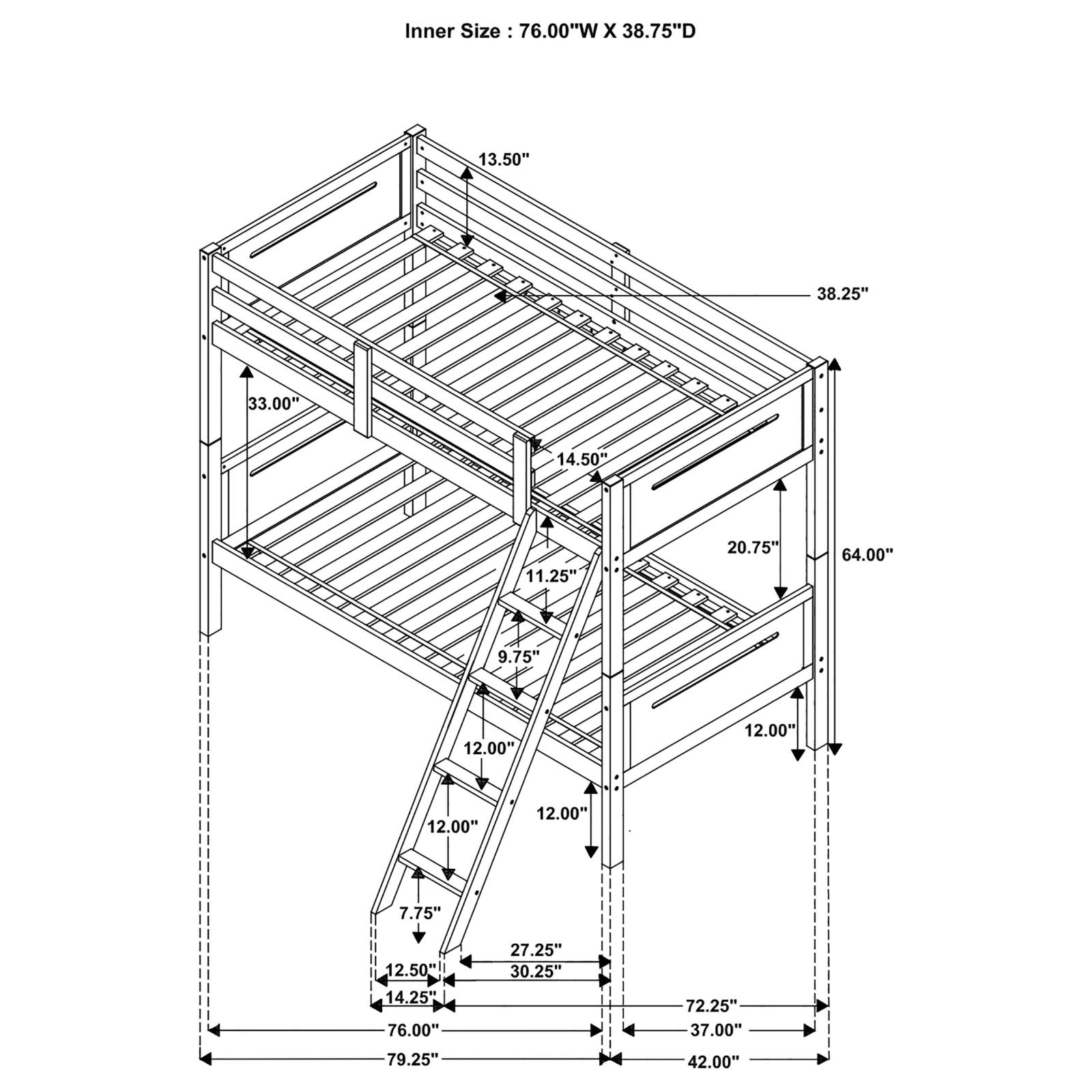 Littleton Wood Twin Over Twin Bunk Bed - Image 14