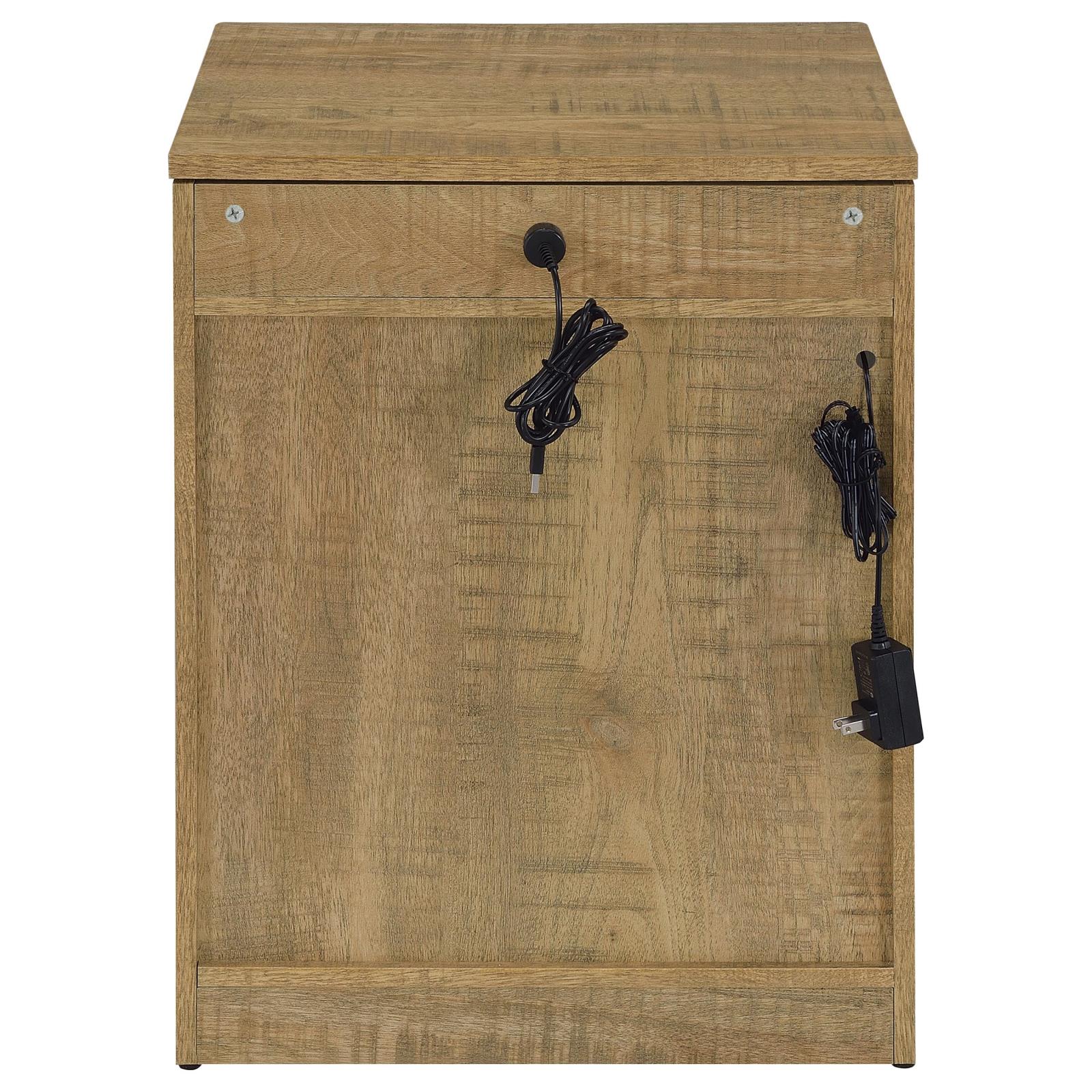 Fabre 1-drawer Extendable Top Nightstand Bedside Table Mango - Image 7