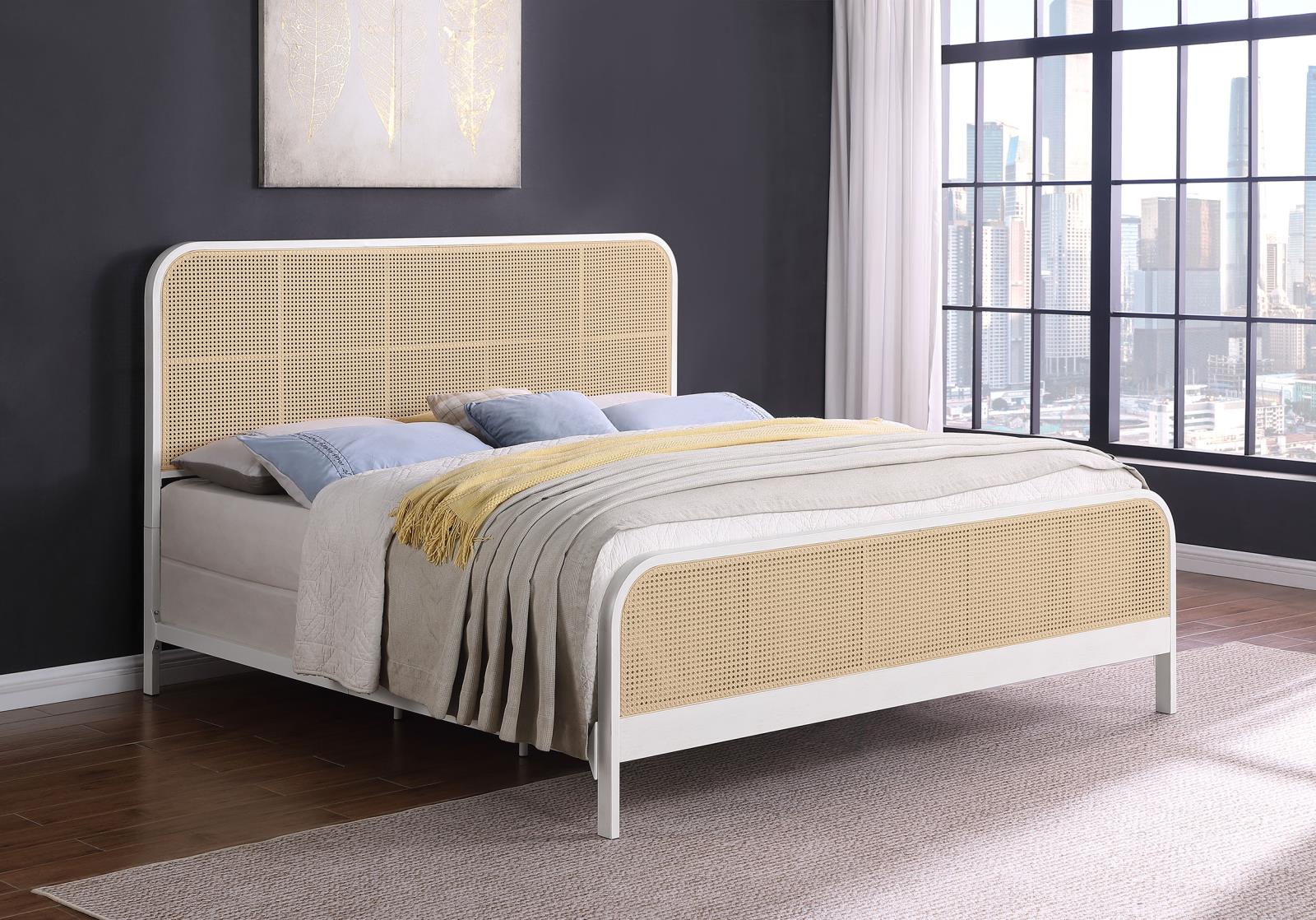 Lanewood Open Cane Webbing Metal Eastern King Bed - Image 14