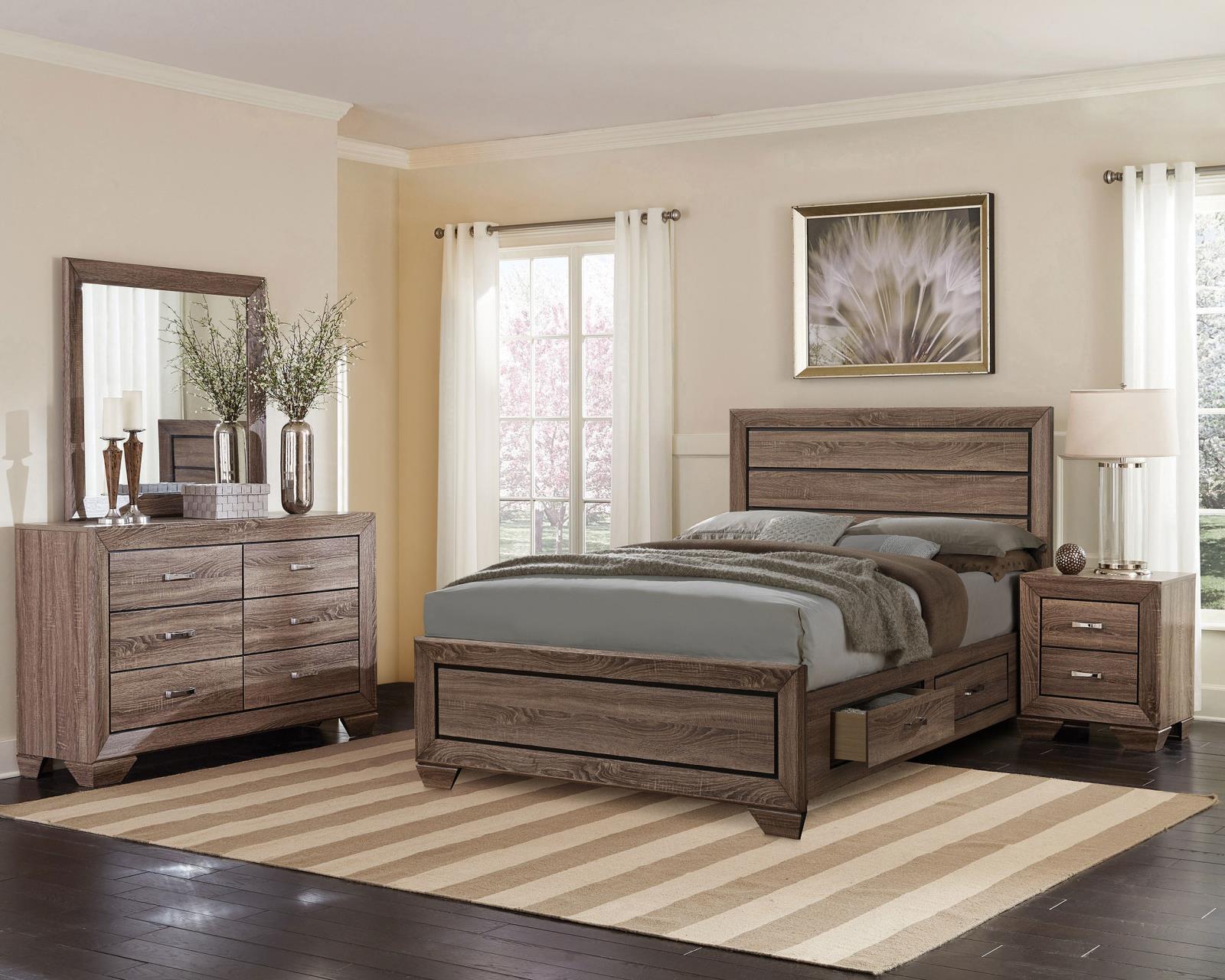 Kauffman Bedroom Set Washed Taupe