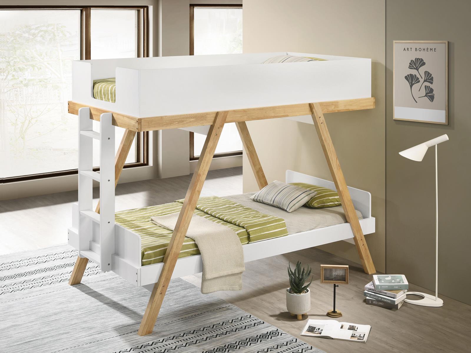 Frankie Twin Over Twin Bunk Bed with 7-inch Mattresses - Image 2