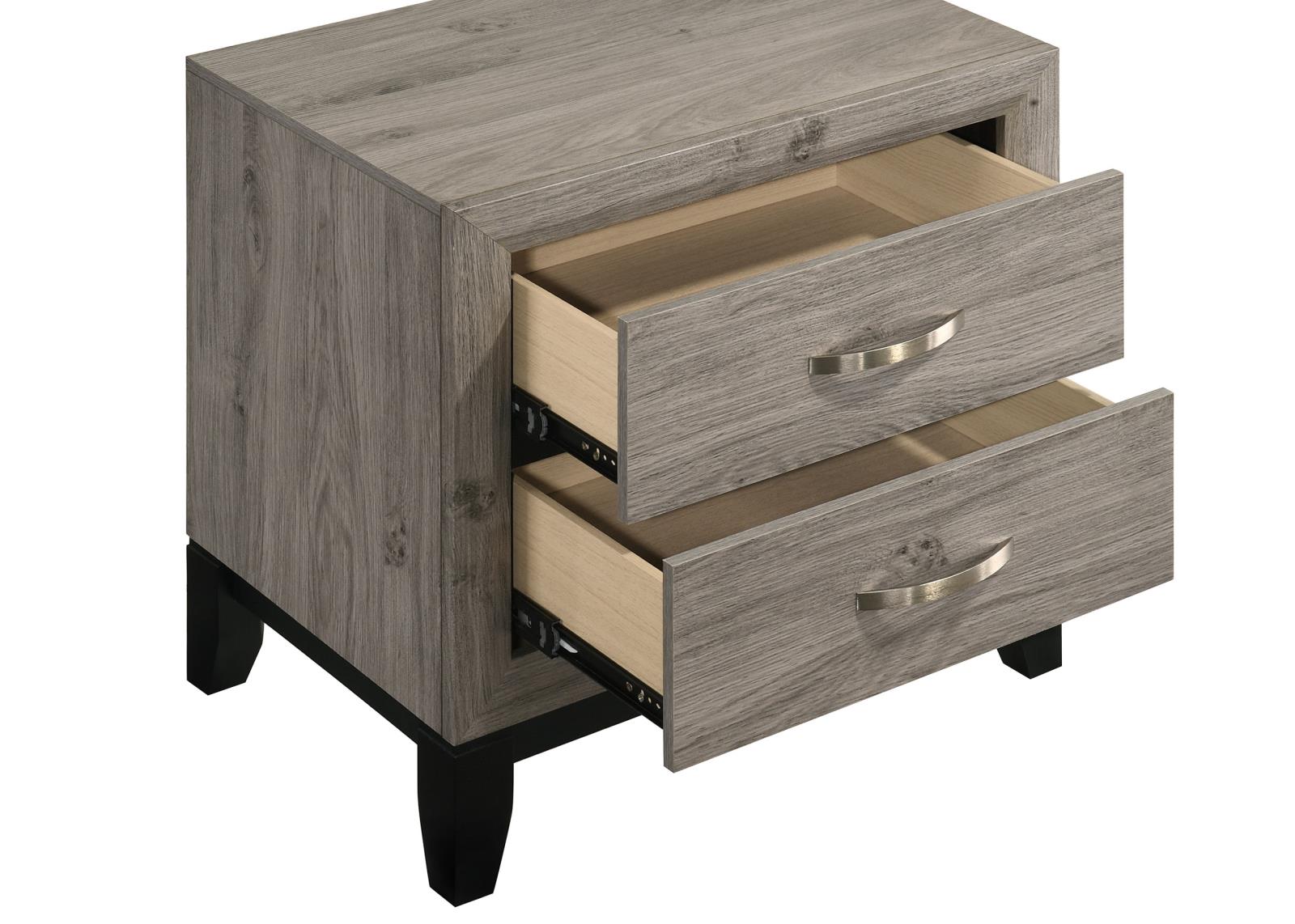 Valen 2-drawer Nightstand Bedside Table Light Taupe - Image 10