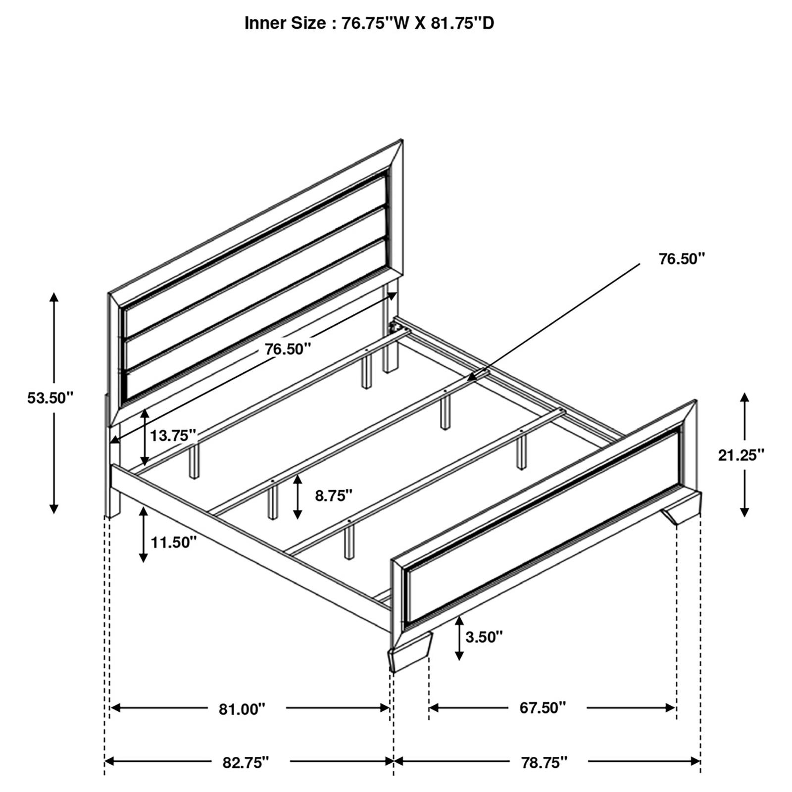 Kauffman Wood Eastern King Panel Bed Dark Cocoa - Image 9