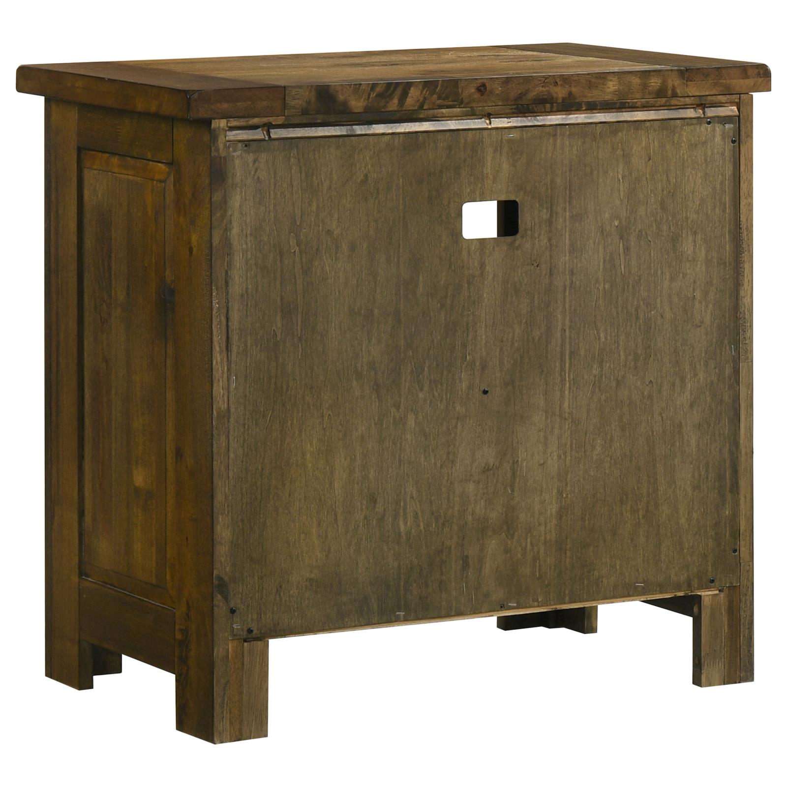Doherty 1-drawer Nightstand Bedside Table Rustic Brown - Image 6