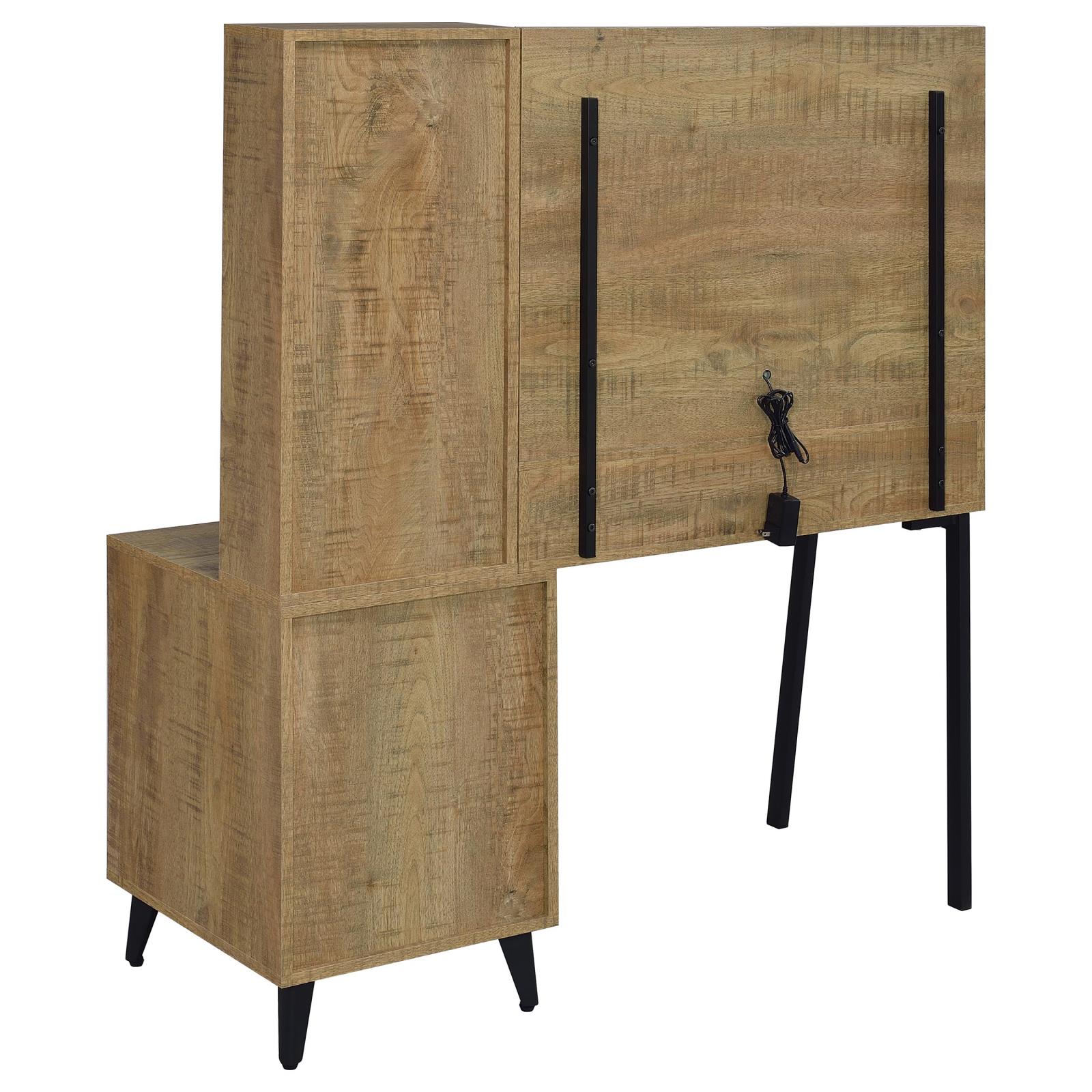 Souza 5-Drawer Makeup Vanity Table With LED Mirror Mango - Image 8