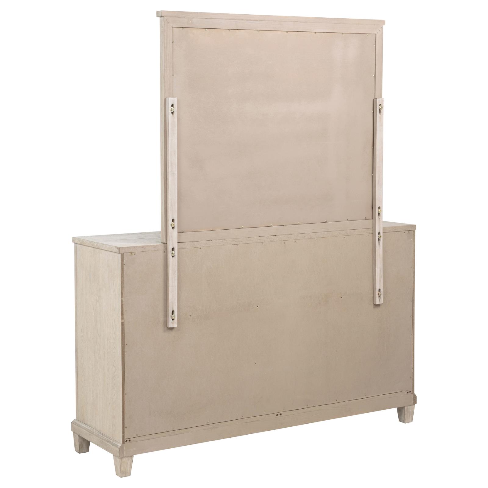 Pembroke 6-drawer Bedroom Dresser with Mirror Washed Oak - Image 6
