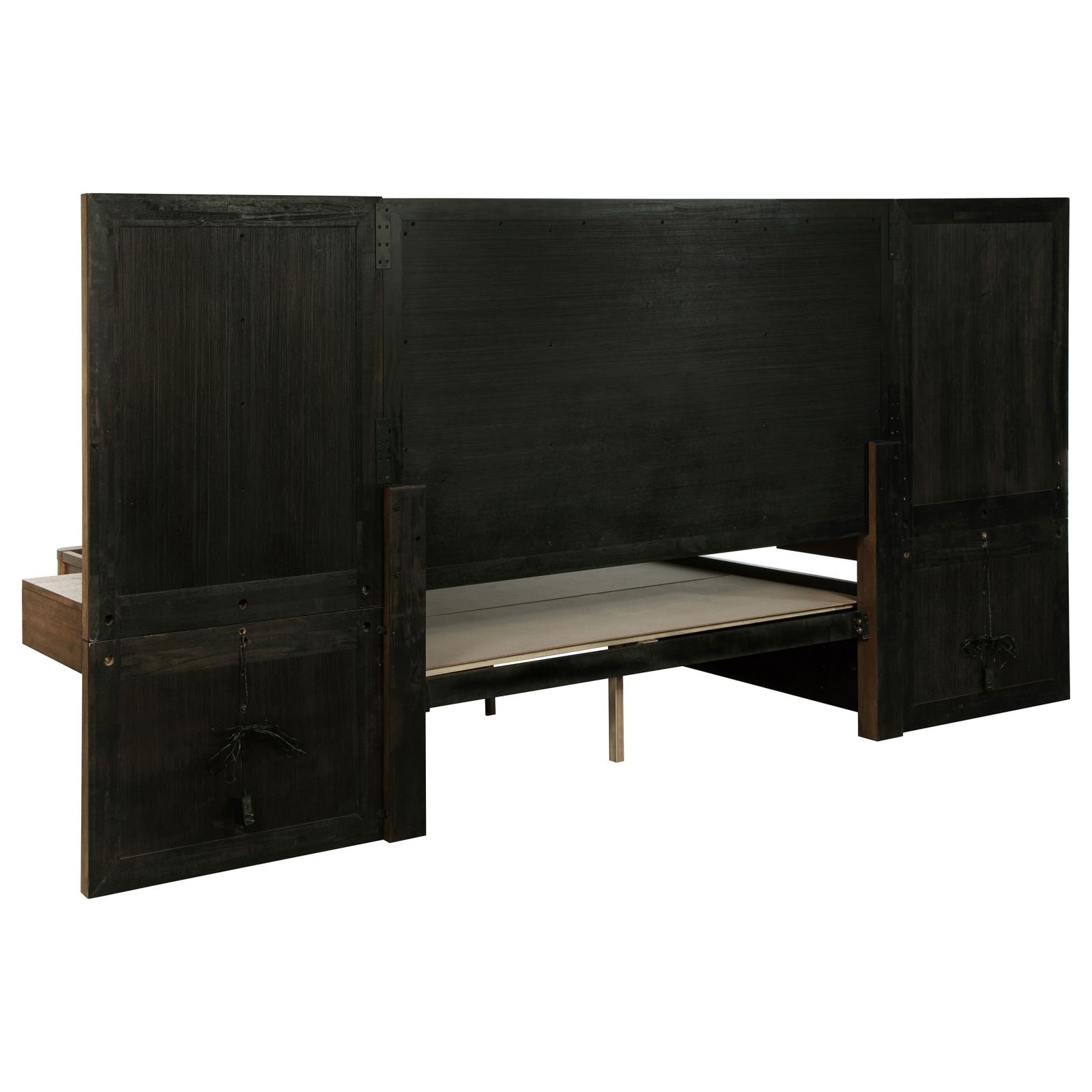 Terrace 2-piece Wall Panel with Nightstand Set Ash Brown - Image 4