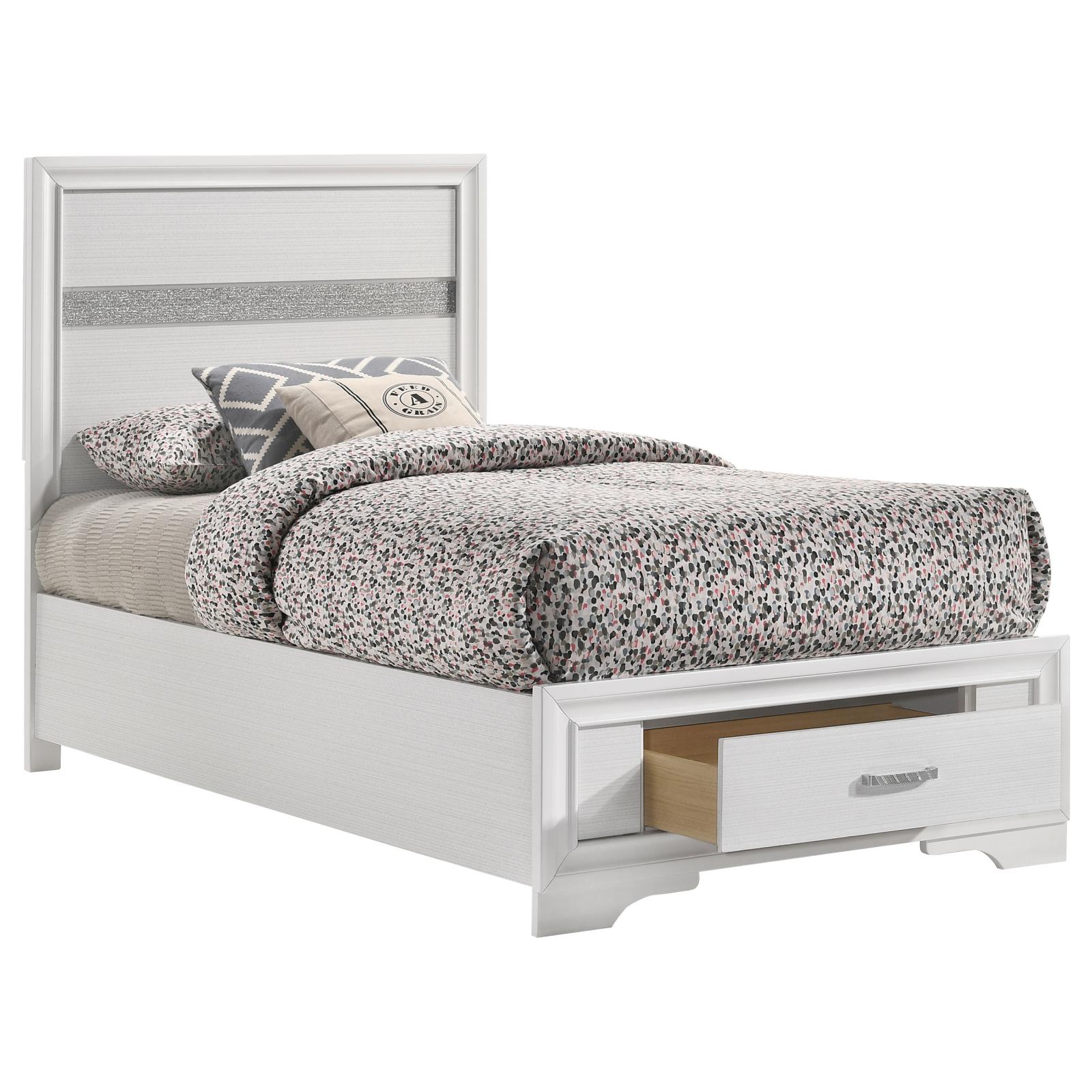 Miranda 51-inch Wood Twin Storage Panel Bed - Image 3